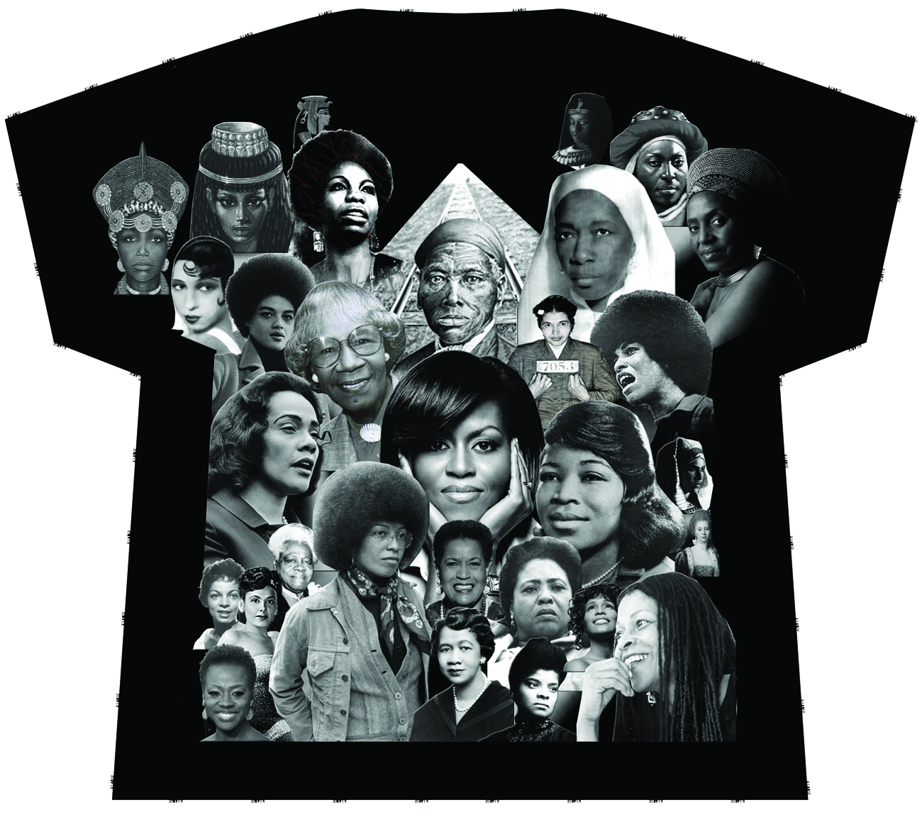 Black Women History Collage Graphic Tee