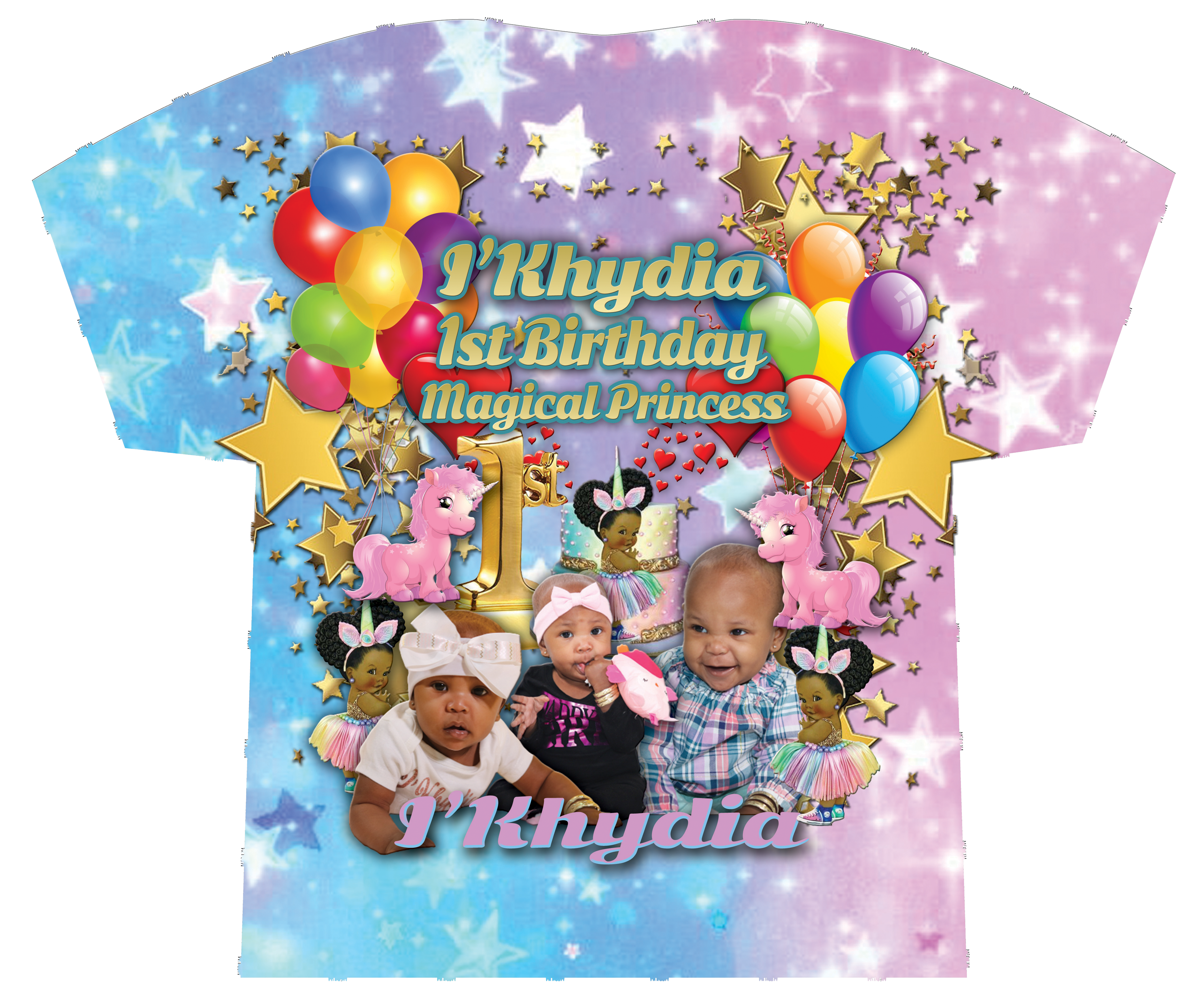 Personalized Magical Princess Birthday T-Shirt