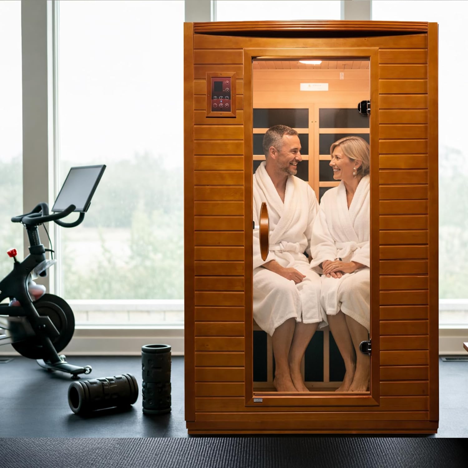 2-Person Infrared Home Sauna with Red Light Therapy | Luxury Indoor Wellness Spa ♨️🧖‍♂️
