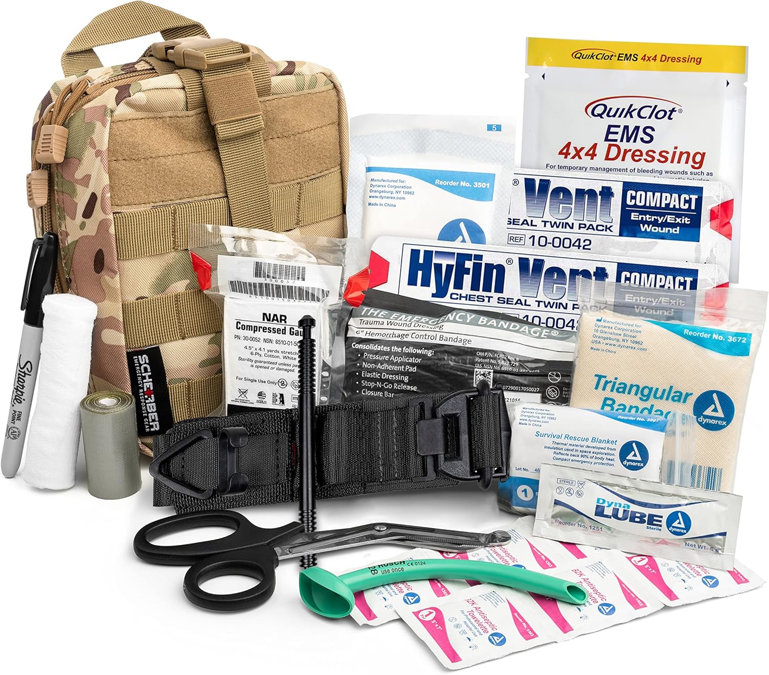 Scherber - Compact Tactical Trauma Kit for Range & Preparedness - HSA/FSA Eligible 