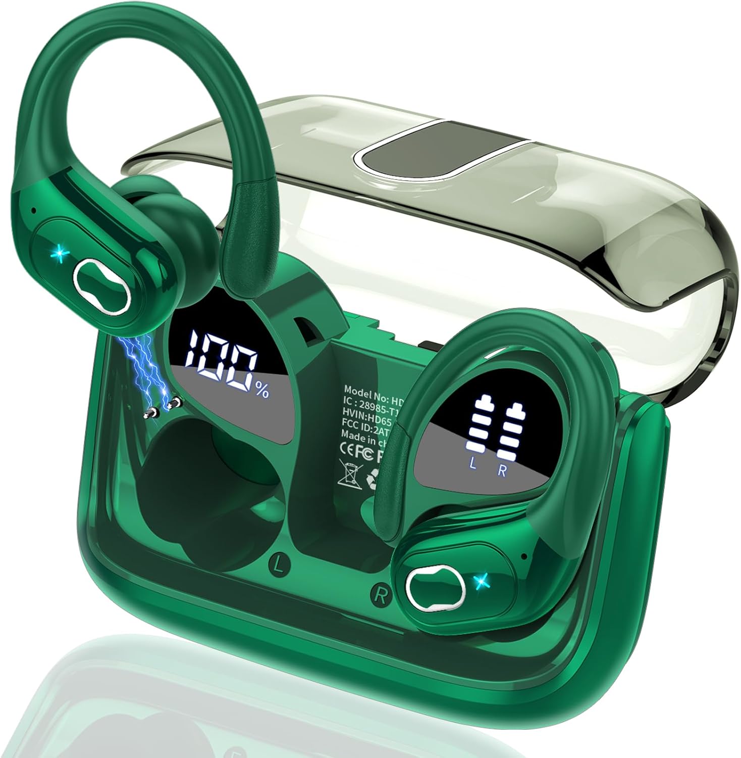  75Hr Bluetooth 5.4 Sport Earbuds 🎧 Waterproof Wireless Headphones for Gym & Running