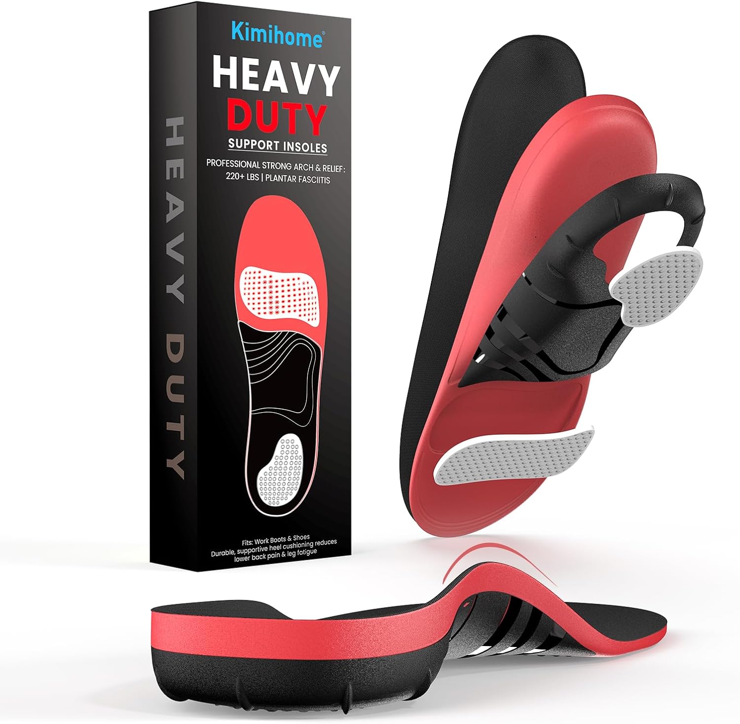 Kimihome Plantar Fasciitis Insoles – High Arch Support Orthotic Shoe Inserts 👟HSA/FSA Eligible 