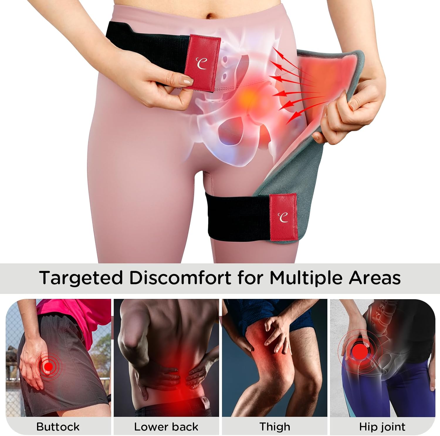 Comfytemp Hip Heating Pad – Sciatica, Hip & Lower Back Pain Relief Wrap - HSA/FSA Eligible 