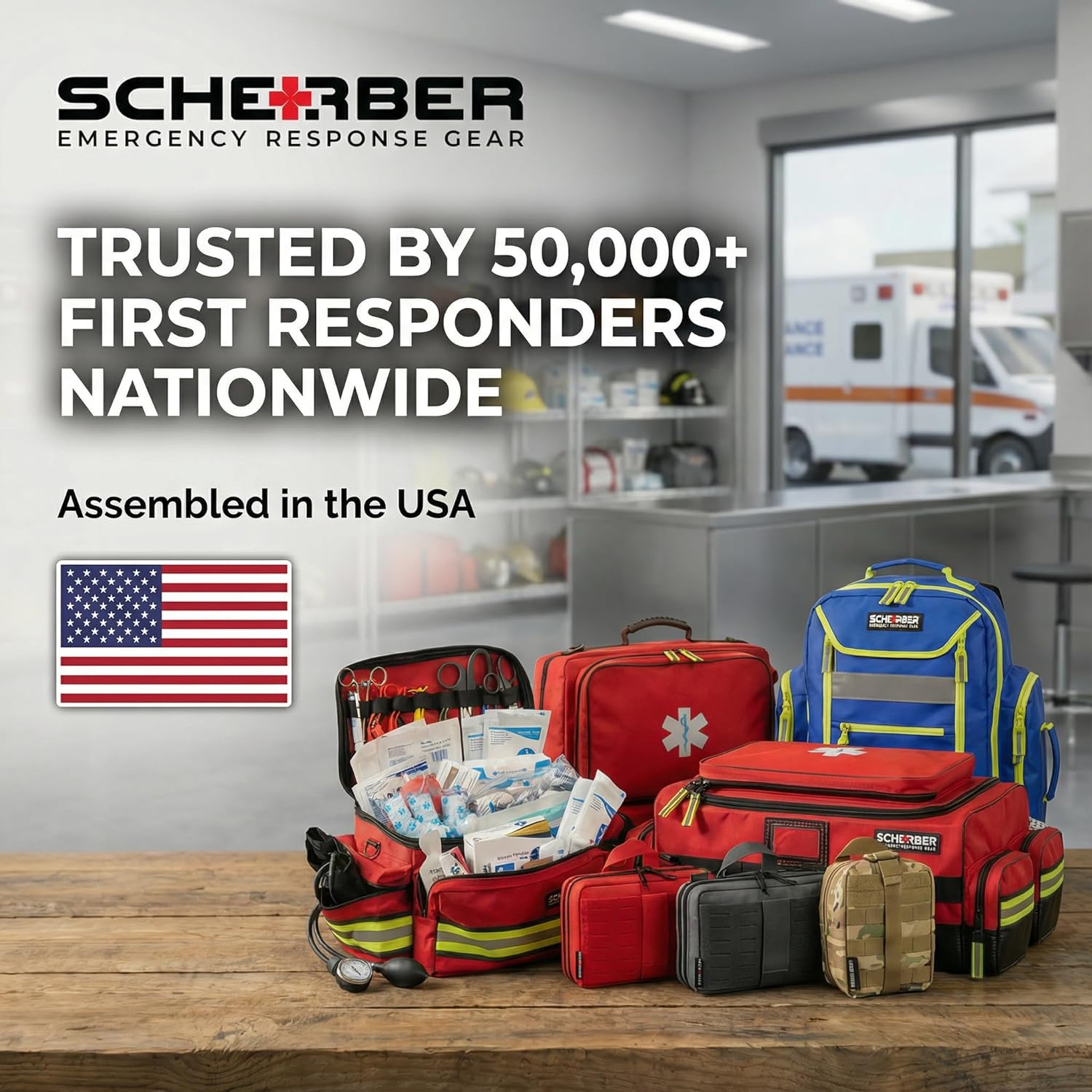 Scherber - Compact Tactical Trauma Kit for Range & Preparedness - HSA/FSA Eligible 