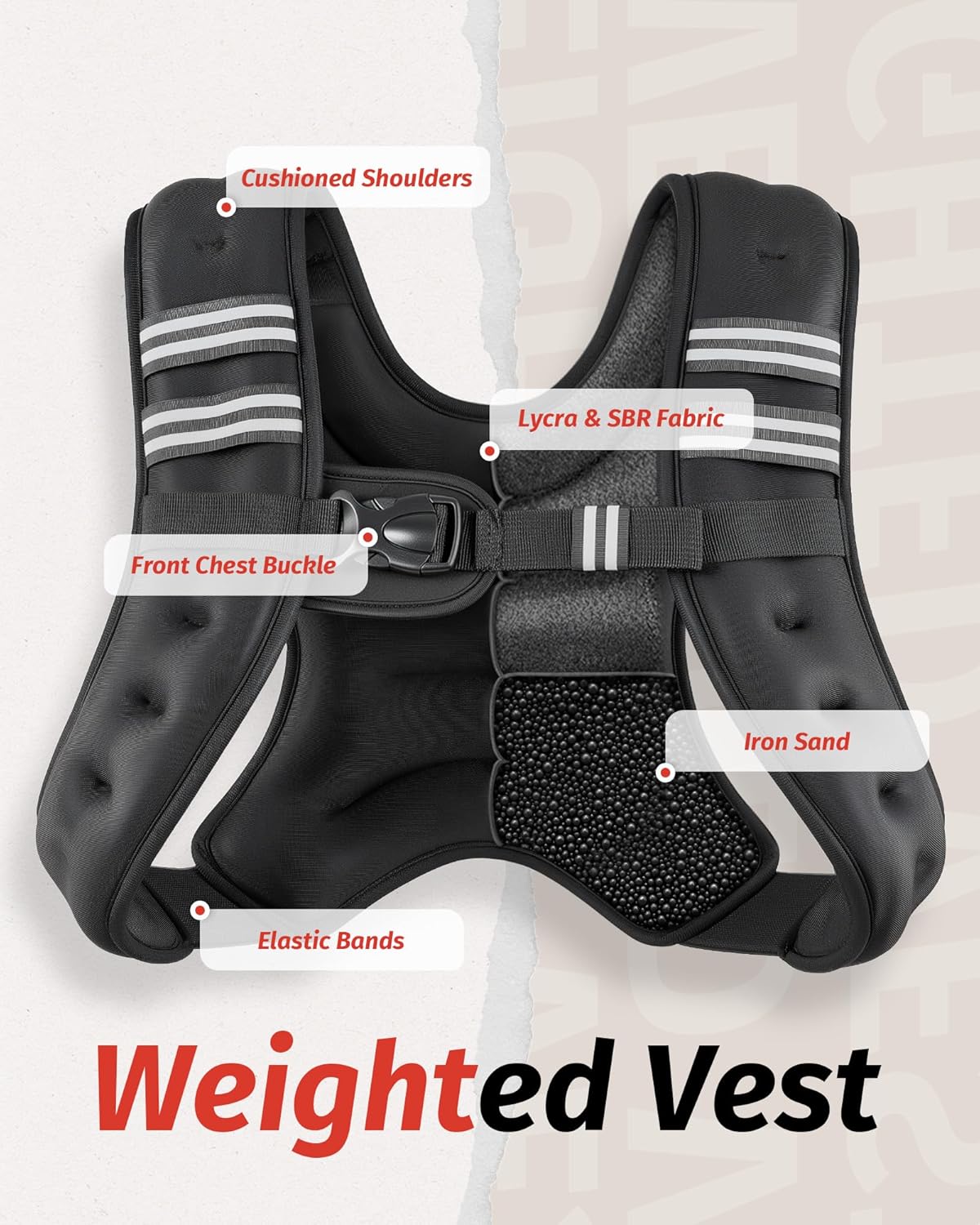 Weighted Vest for Strength Training, Running & Home Workouts 💪 Adjustable Fitness Vest