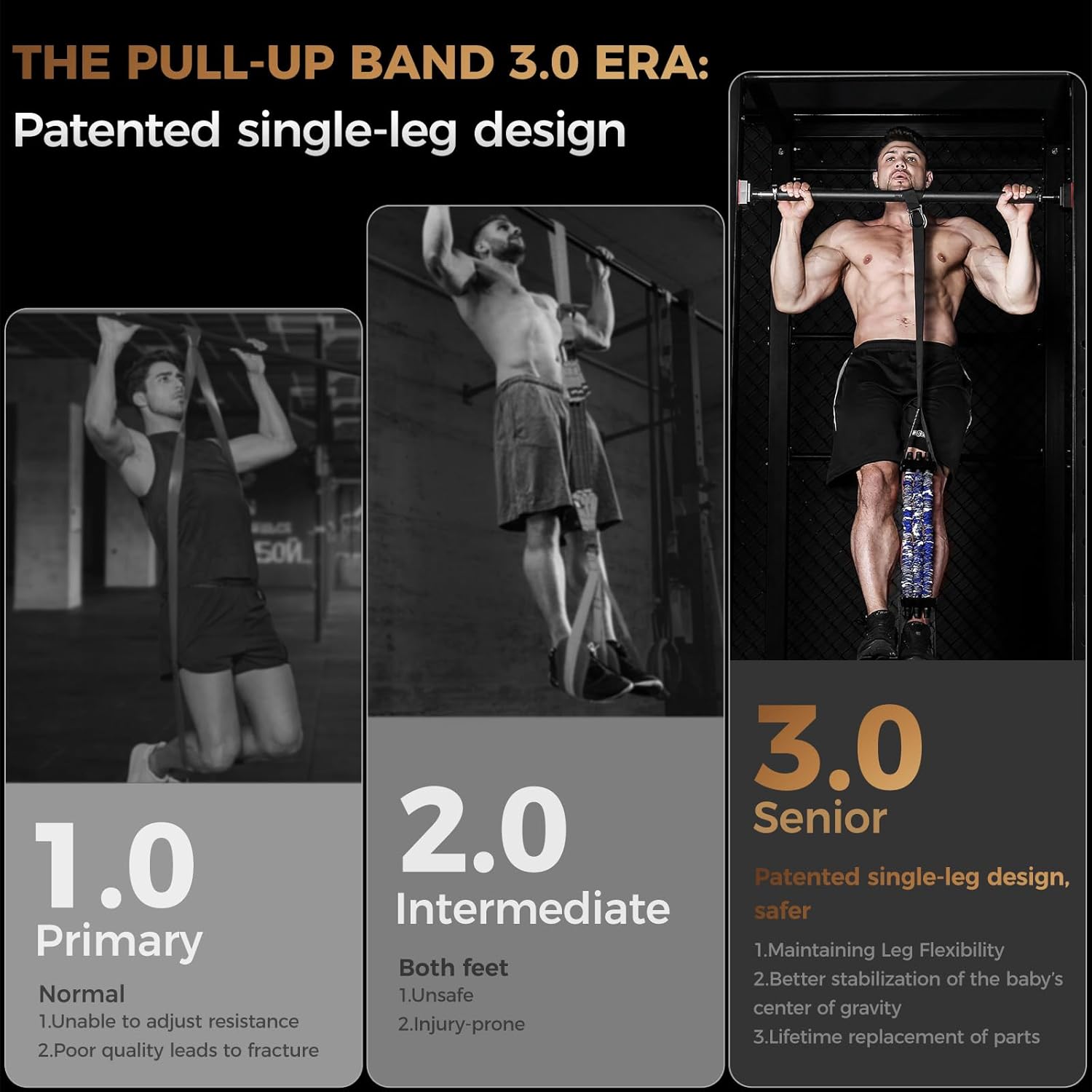 Pull-Up Assist Bands for Home Gym 💪 Adjustable Resistance Trainer for Stronger Pull-Ups