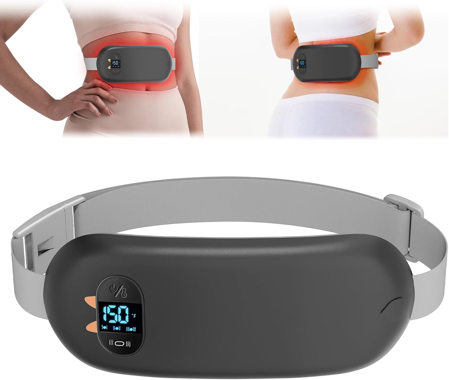 BouZaFoFa Cordless Heating Pad for Cramps 🔥 Portable Period & Back Pain Relief Massager -FSA/HSA Eligible 