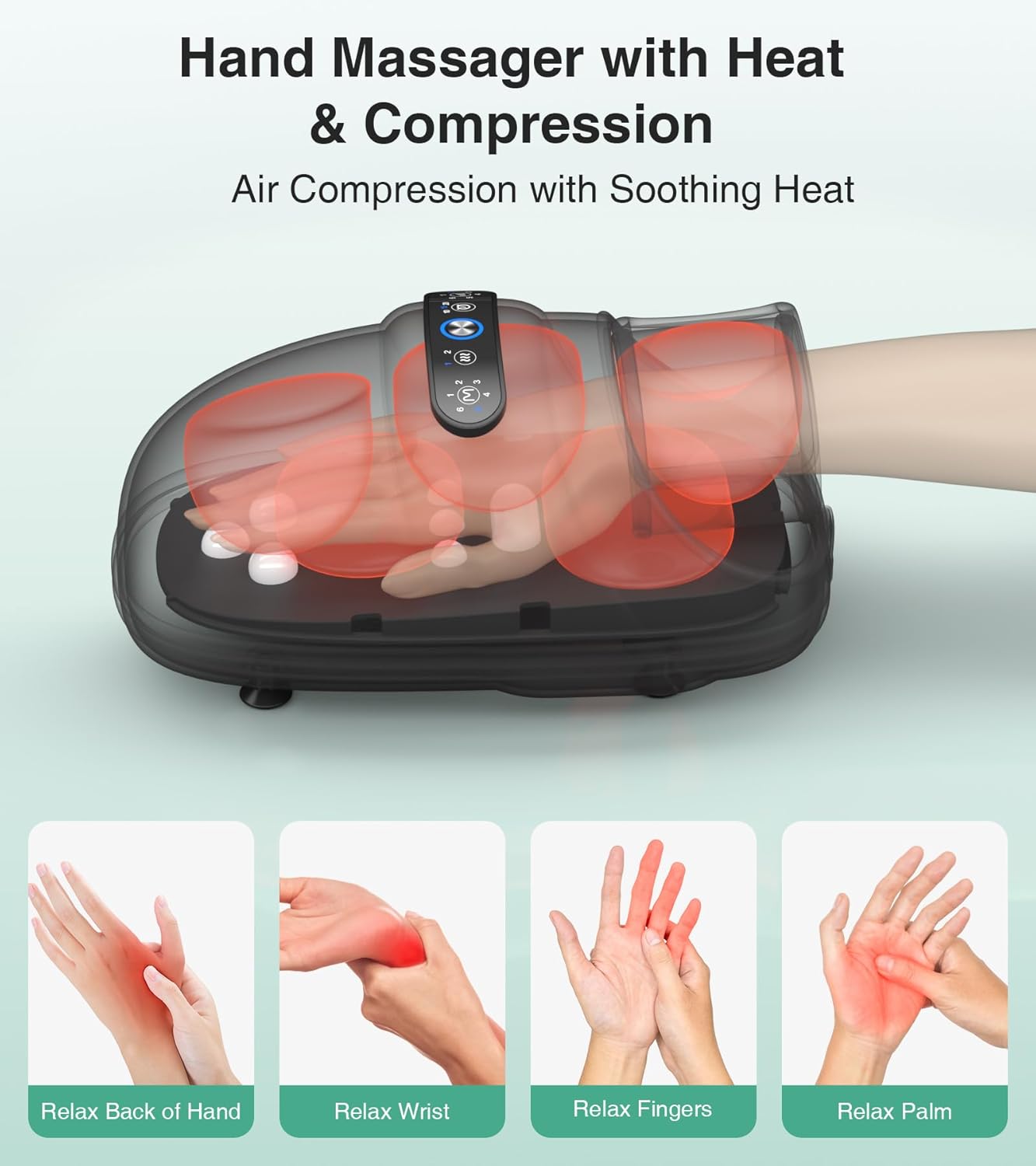 Medcursor 2026 Hand Massager 🔥 Heat + Compression Relief - HSA/FSA Eligible