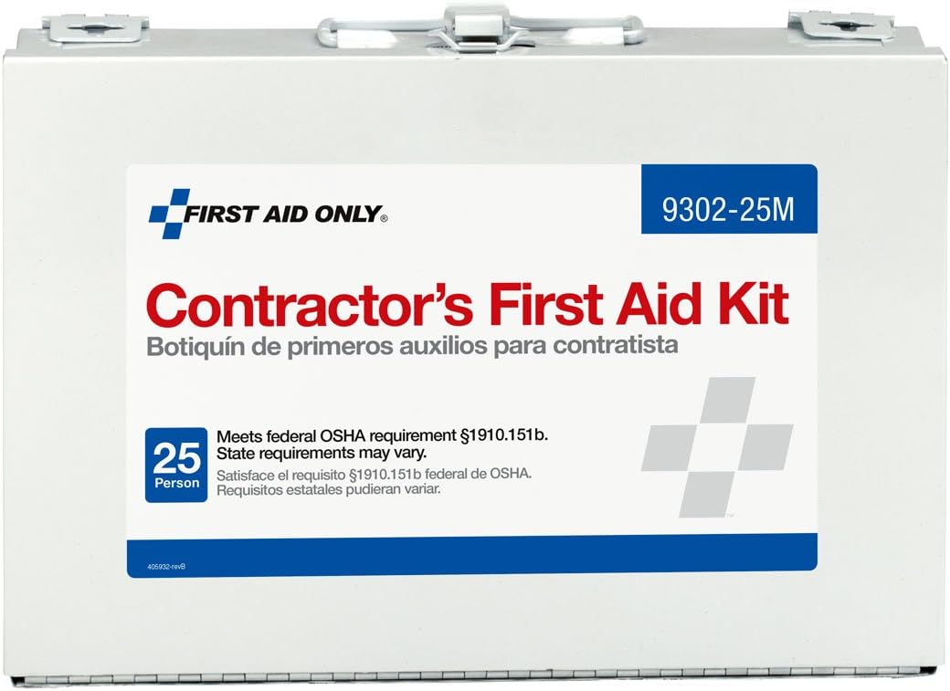 First Aid Only - 25-Person Contractor First Aid Kit 🏗️ Job Site Safety Essential - HSA/FSA Eligible 