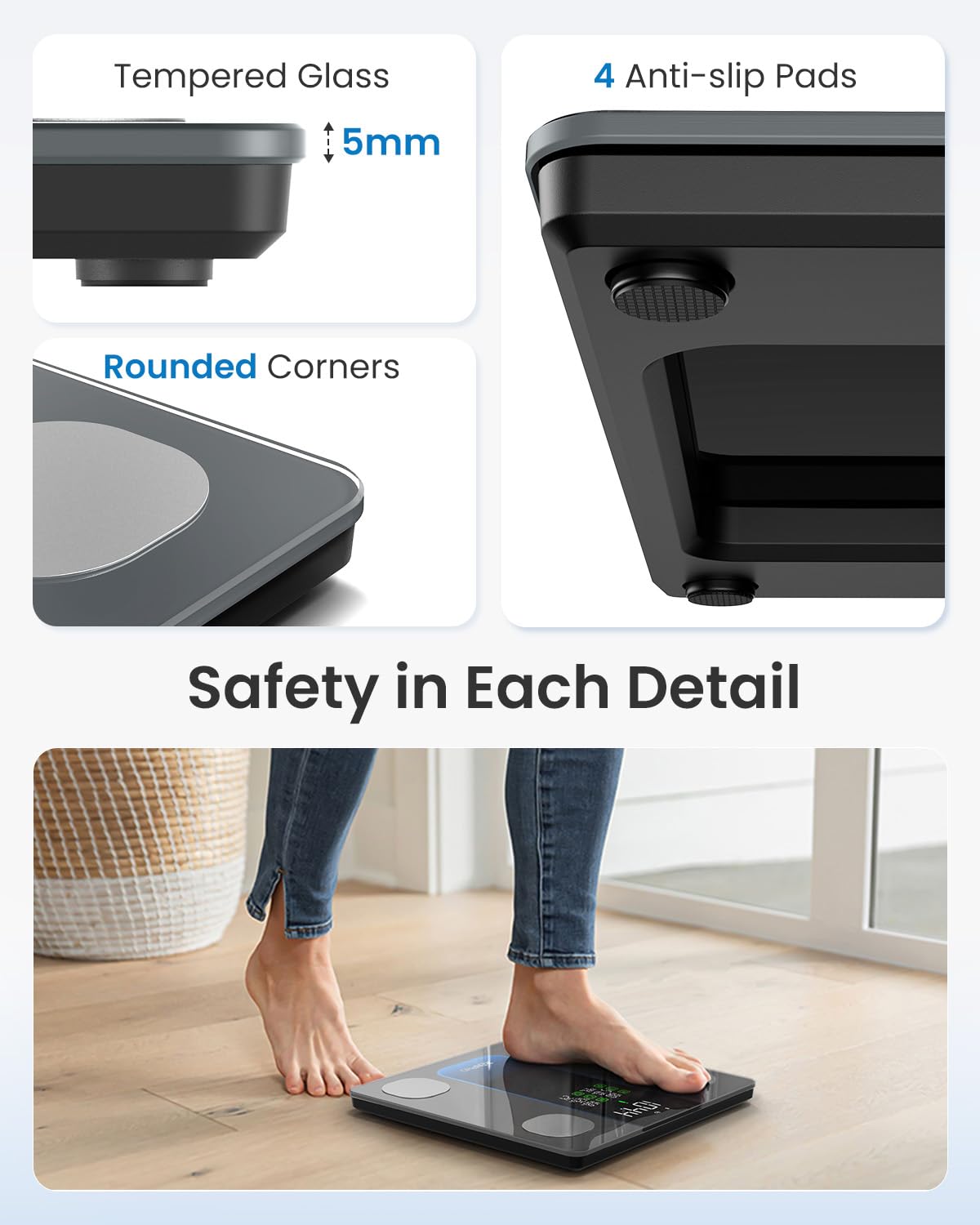 RENPHO Smart Body Fat Scale (HSA/FSA Eligible) – Bluetooth BMI & Body Composition Tracker