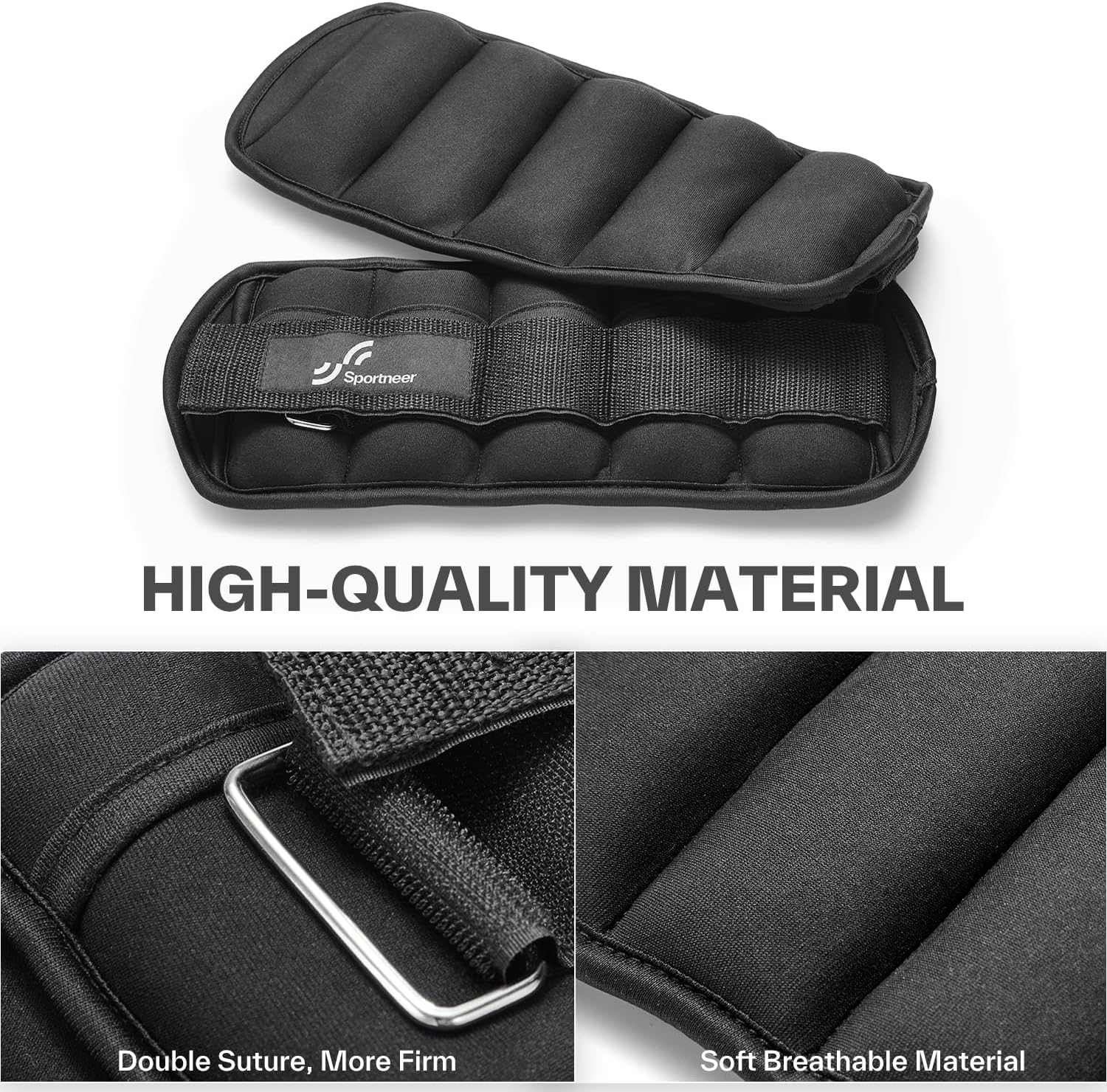 Sportneer Adjustable Ankle Weights 🎽 Adjustable Ankle & Wrist Weights for Home Workout 2-10 lbs Pair