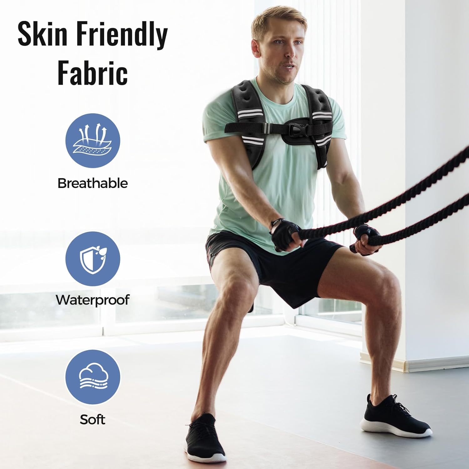 10LB Weighted Vest for Workouts, Running & Rucking | Adjustable Fitness Training Vest