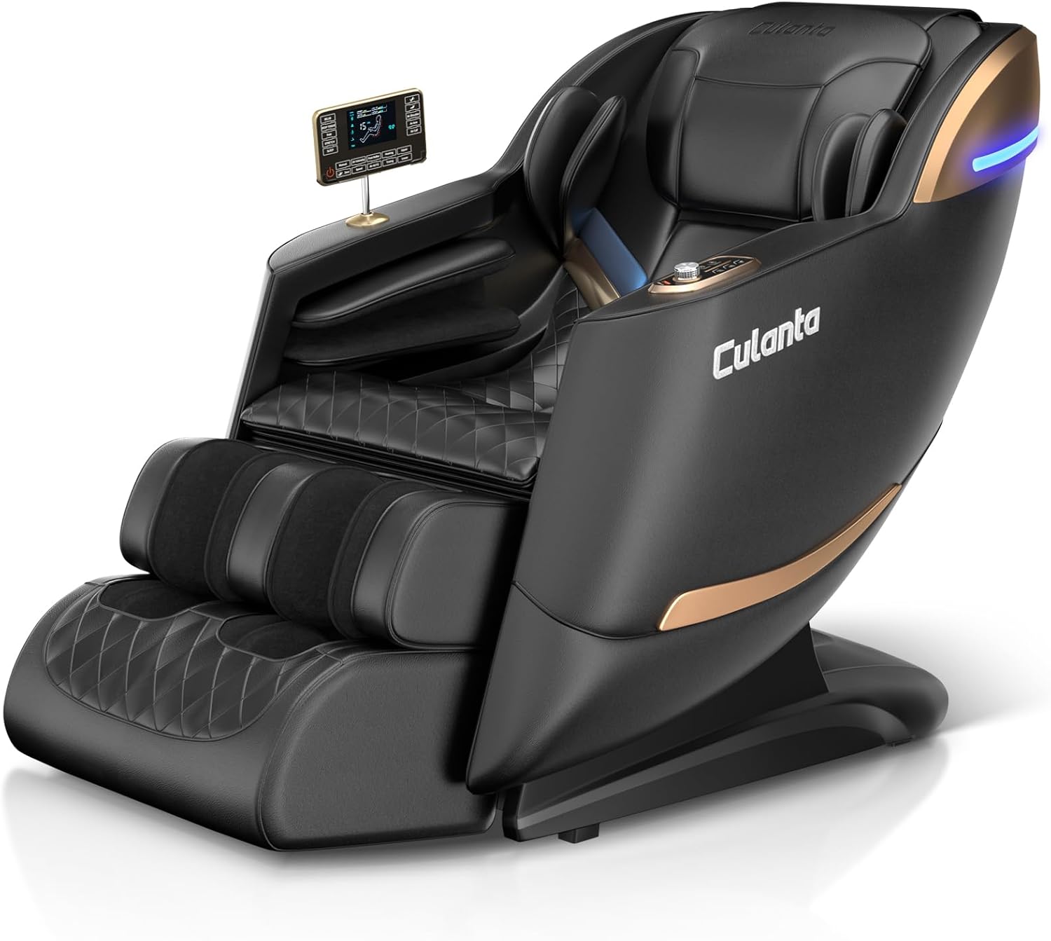 Culanta Massage Chair Full Body, Zero Gravity SL-Track Shiatsu Massage Recliner Chair with Body Scan, Airbags, Foot Rollers, Deep Yoga Stretch, Heating (U1-Black)