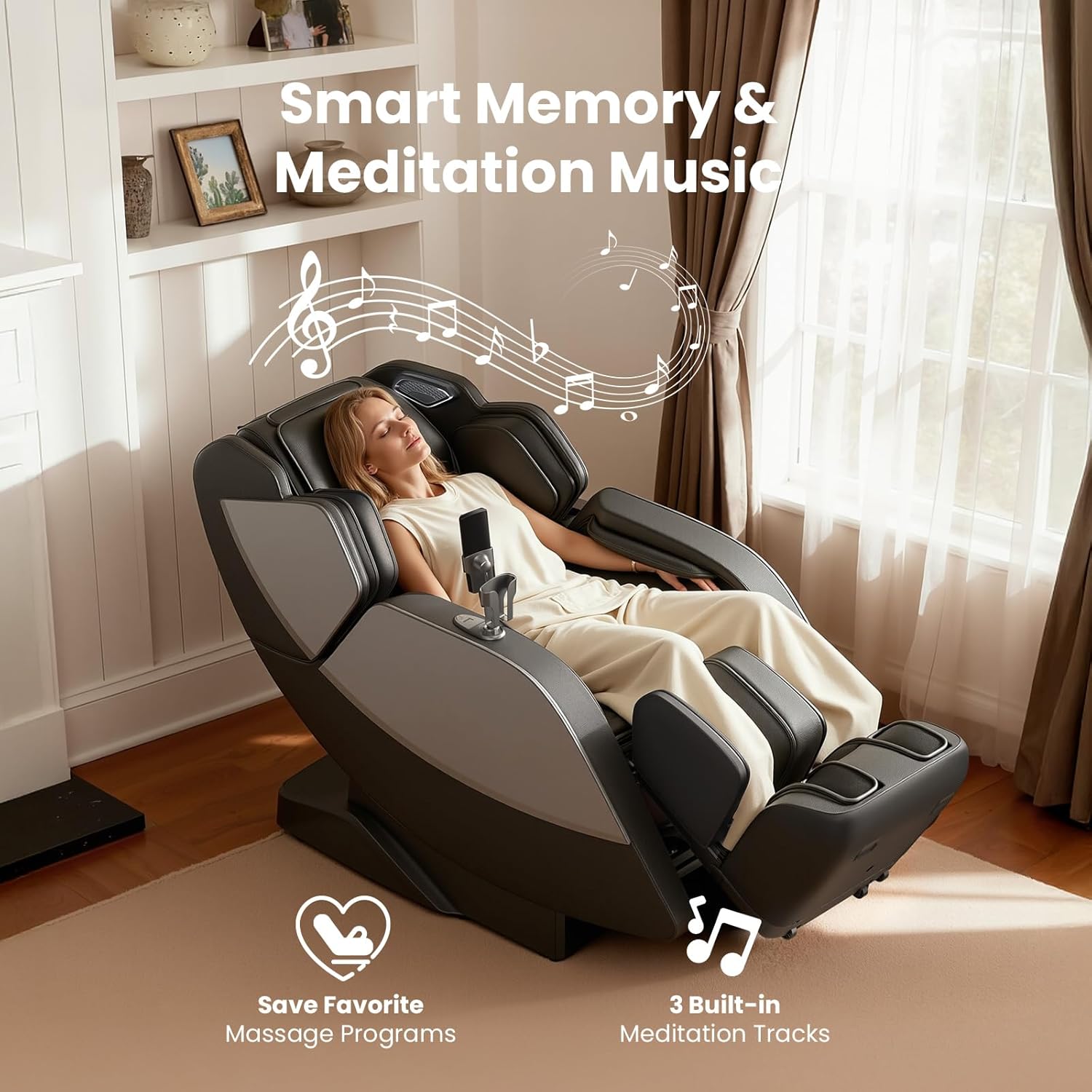 BOB AND BRAD iMaster Pro 4D Full Body Massage Chair, Co-Developed with Physical Therapists, 166° Zero Gravity SL-Track Recliner, Voice Control, Heat, Deep Tissue & Auto-Extend Calf for Tall Users