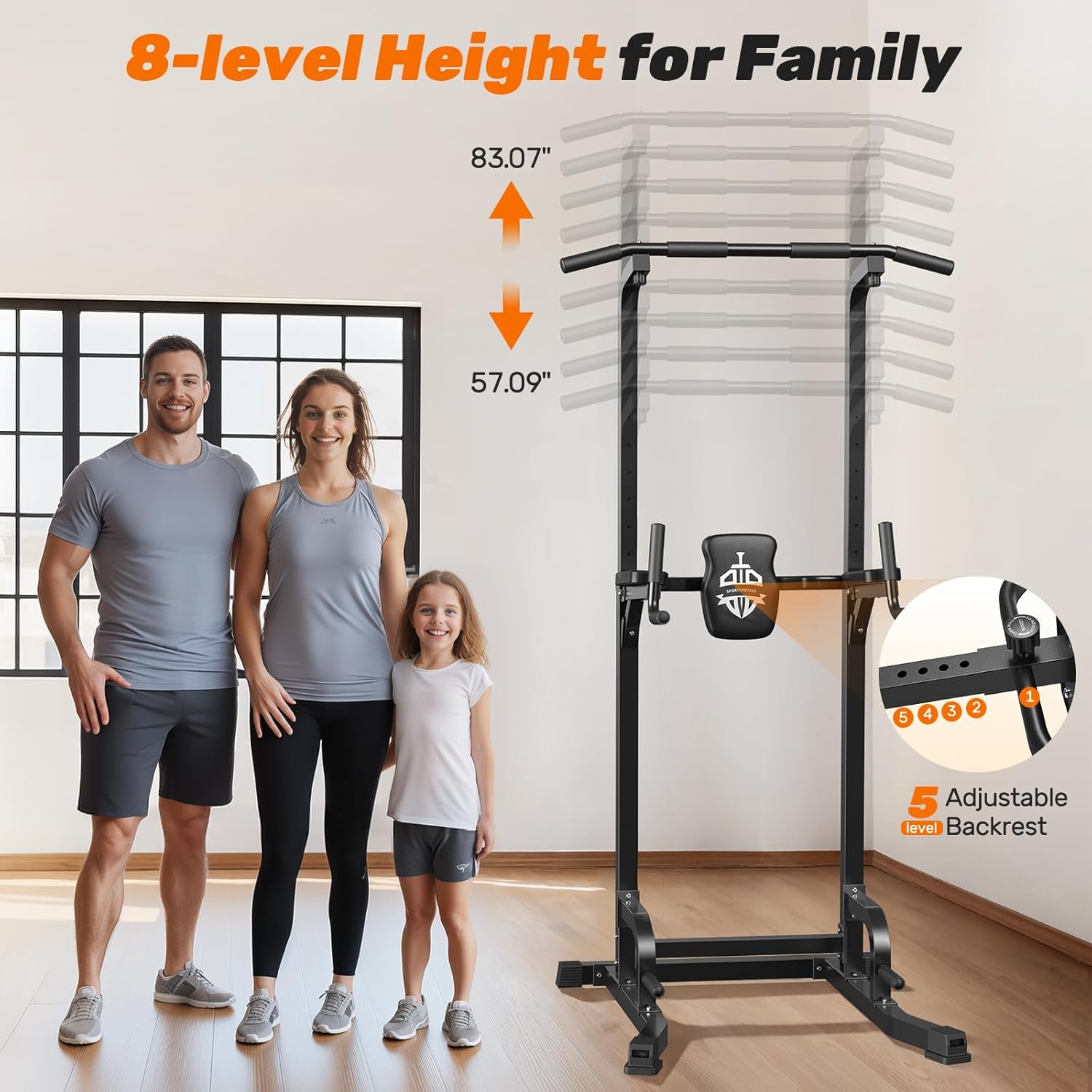 10-in-1 Power Tower Pull Up & Dip Station for Home Gym | Full-Body Strength Trainer 💪