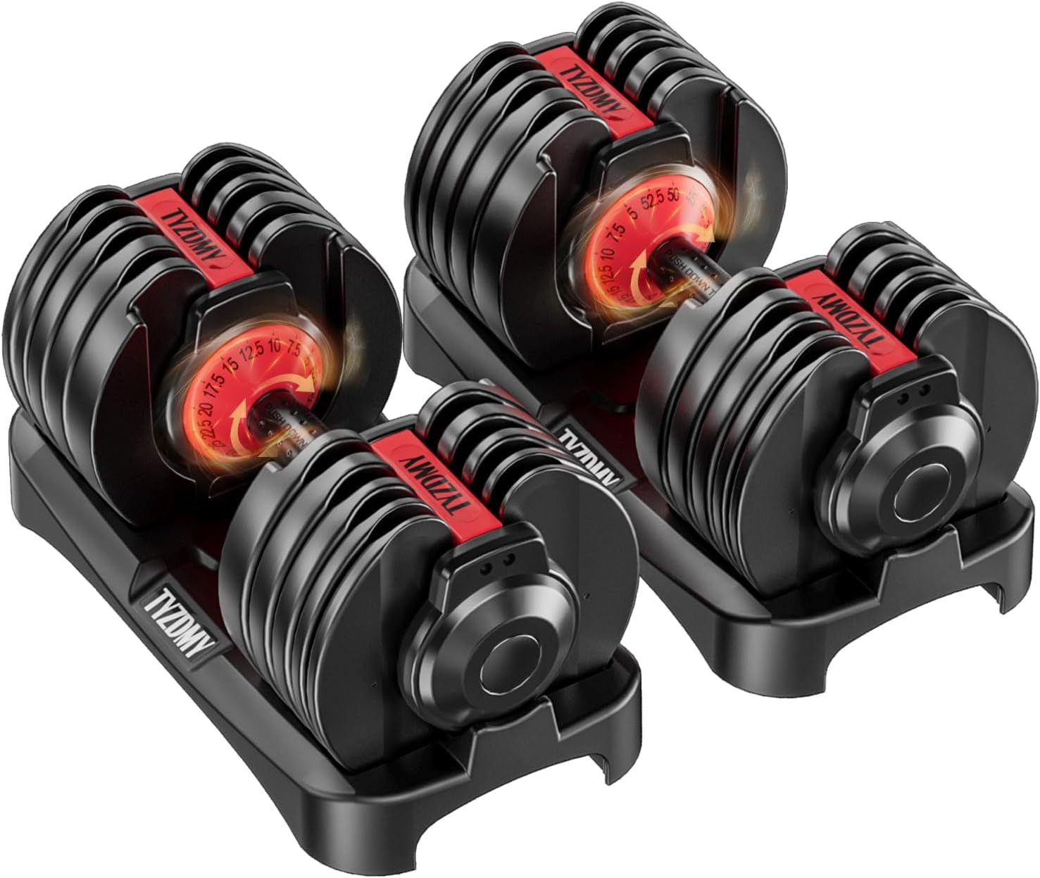 105LB Adjustable Dumbbell Set (15-in-1) – Space-Saving Home Gym Strength Training 💪