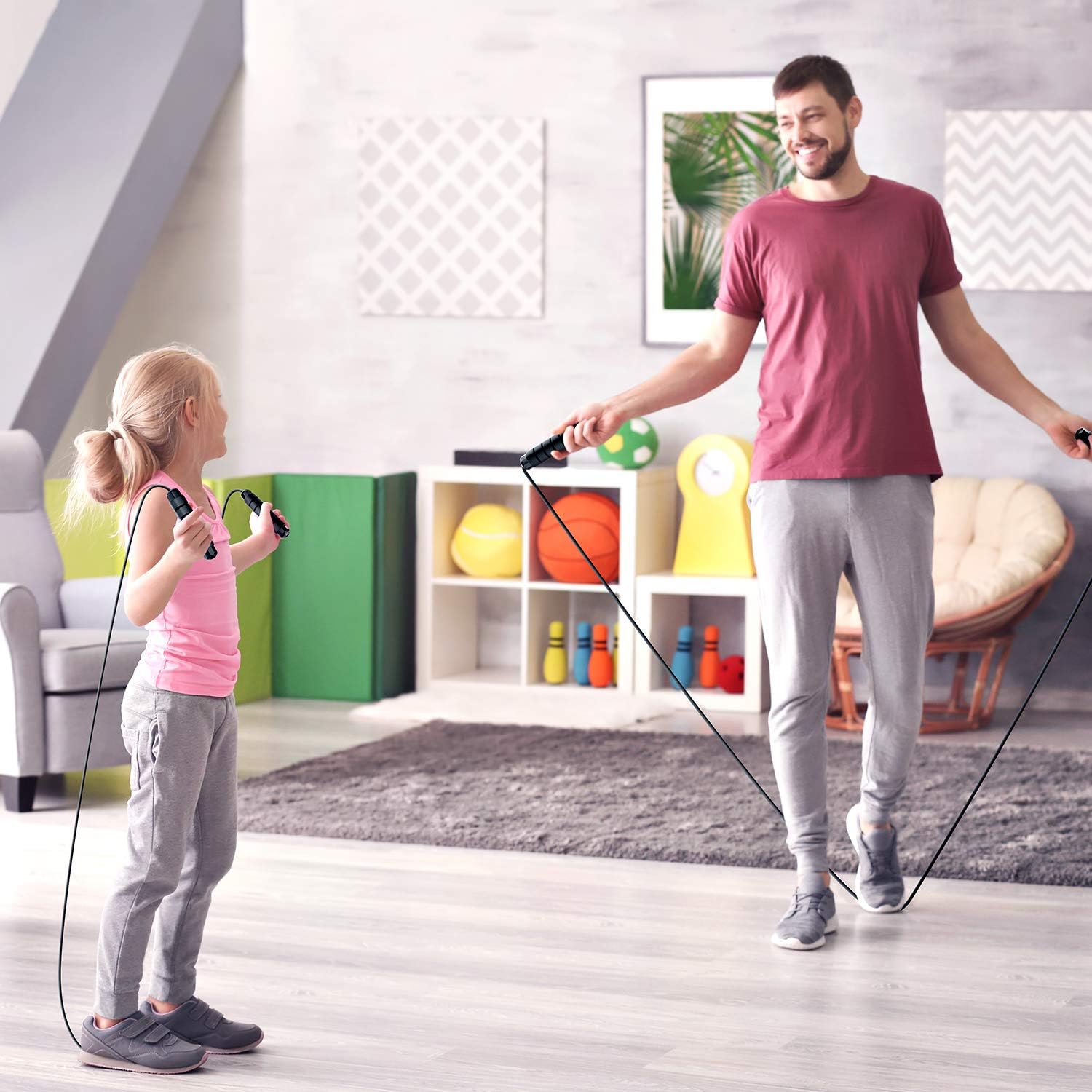 Adjustable Speed Jump Rope for Fitness & Cardio – Tangle-Free Home Gym Workout