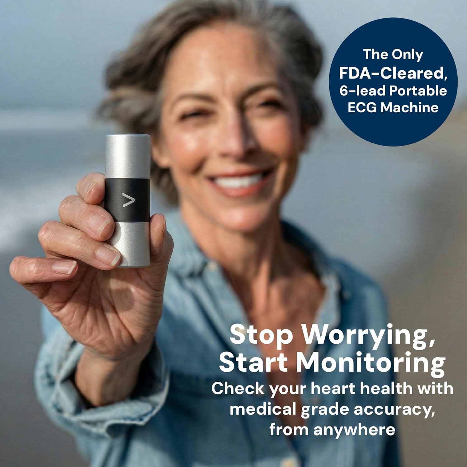 KardiaMobile 6L EKG Monitor, Medical-Grade, FDA-Cleared - HSA/FSA Eligible