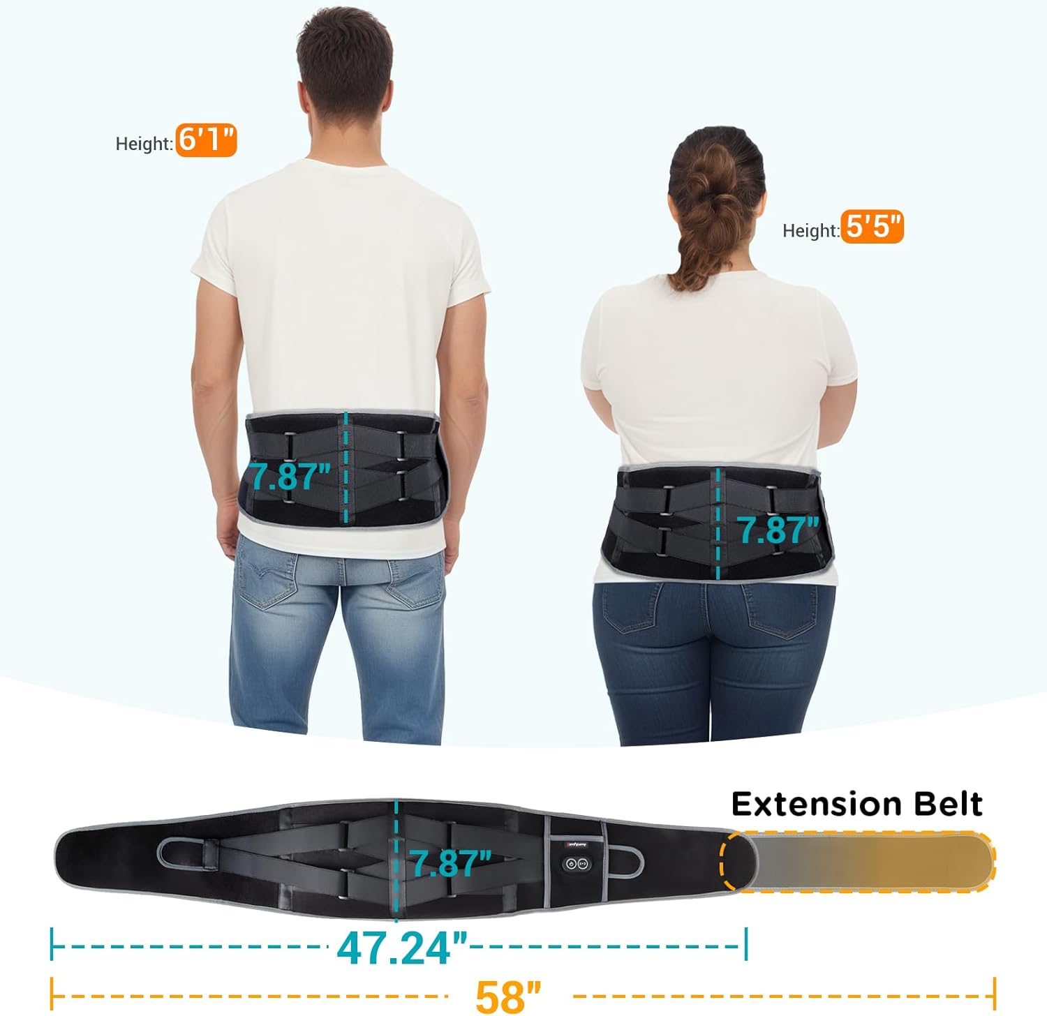 Comfytemp Cordless Heating Pad with Massager for Back - HSA/FSA Eligible