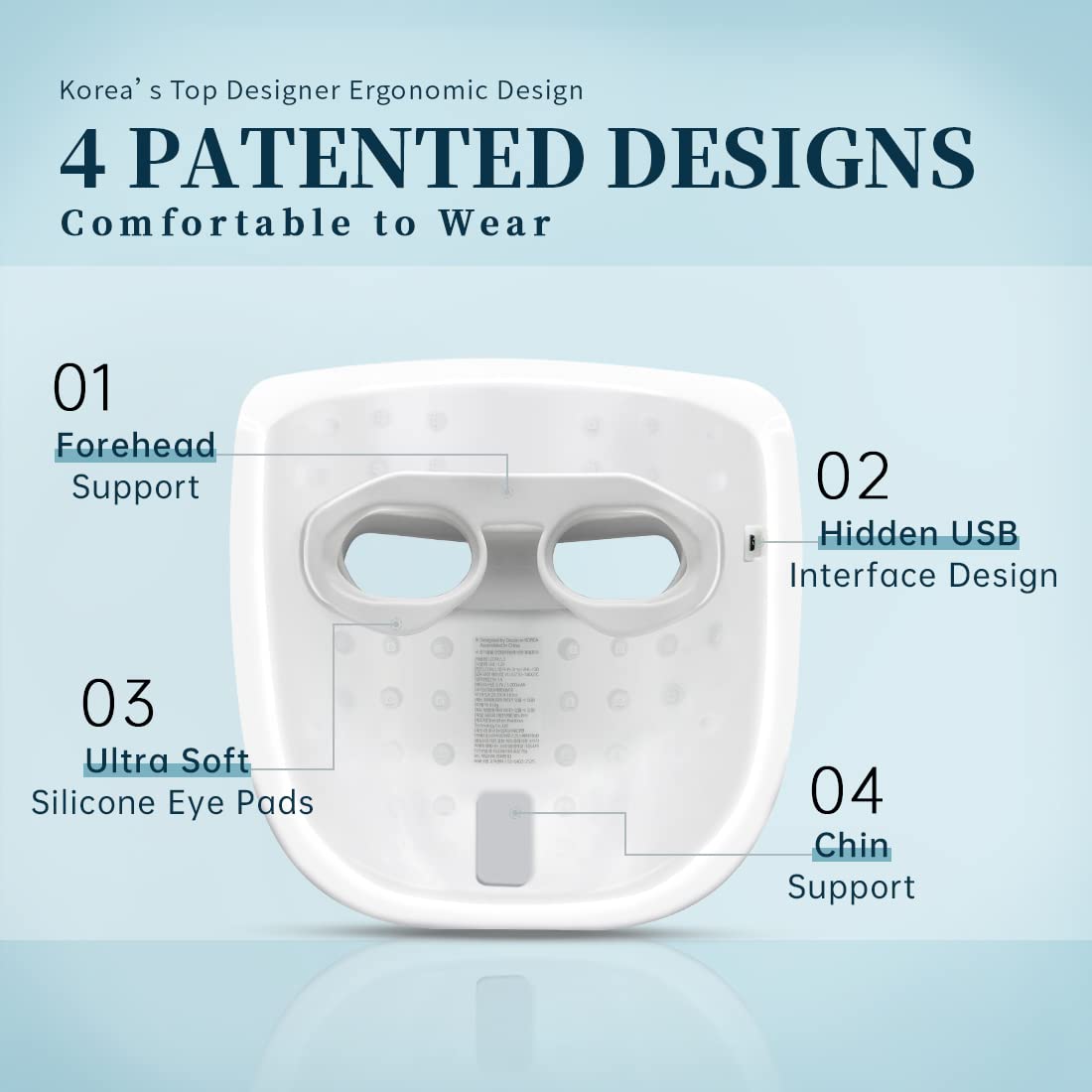 GYH 8-Color LED Face Mask Light Therapy for Anti-aging & Skin Care - HSA/FSA Eligible