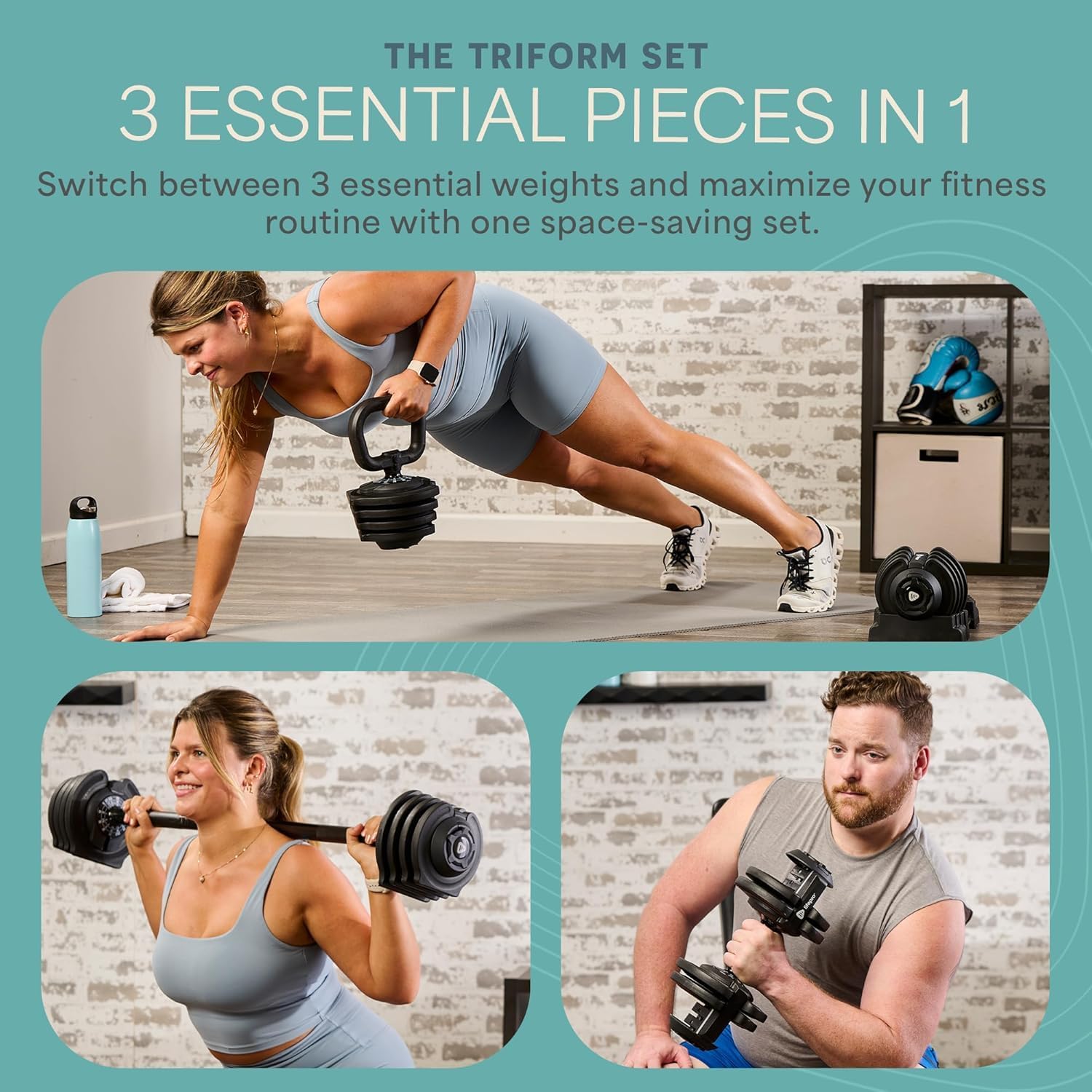 Space-Saving Adjustable Weights for Home Fitness Workouts