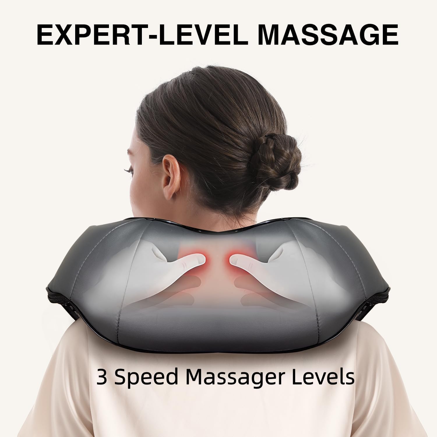 Nekteck Shiatsu Neck Massager with Heat for Pain Relief - HSA/FSA Eligible