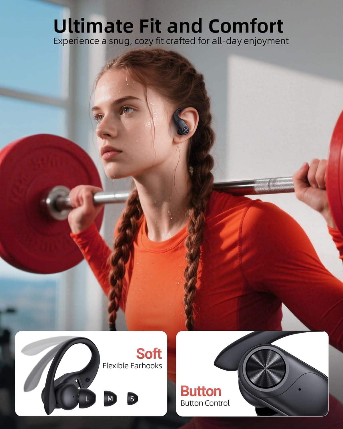  PocBuds Bluetooth Wireless Earbuds Bluetooth Headphones with 80 Hrs Playtime & IPX7 Waterproof