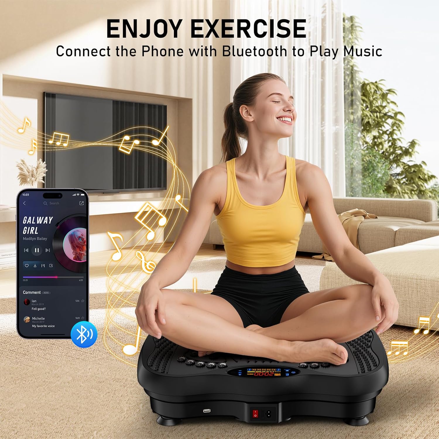 130-Level Vibration Plate Exercise Machine for Full-Body Workouts & Fat Burn 💪⚡