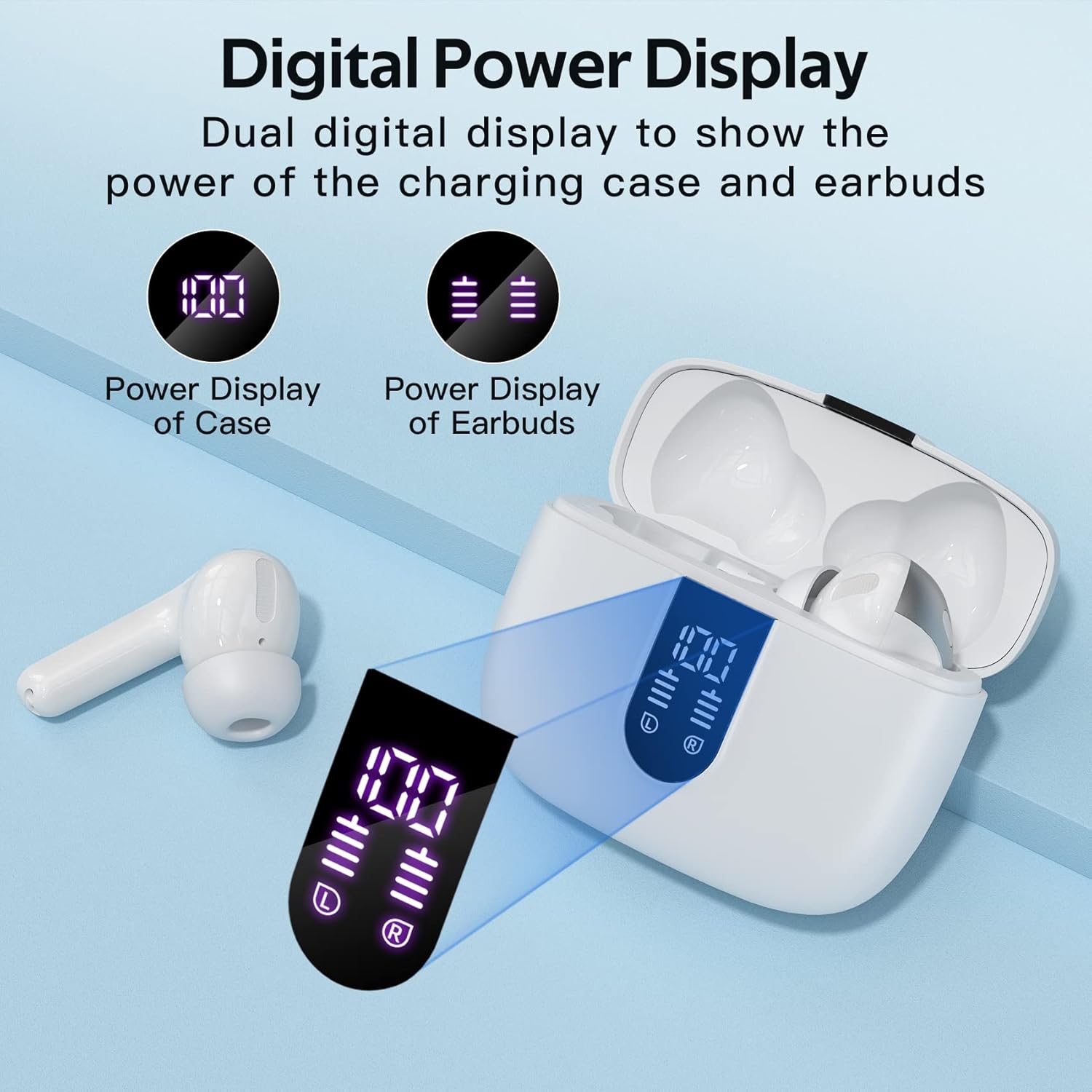 Wireless Earbuds Bluetooth 5.4 Headphones 🎧 True Wireless Bluetooth Earbuds with 40H Playtime