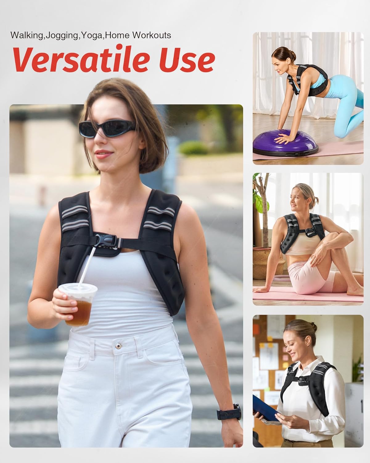 Weighted Vest for Strength Training, Running & Home Workouts 💪 Adjustable Fitness Vest