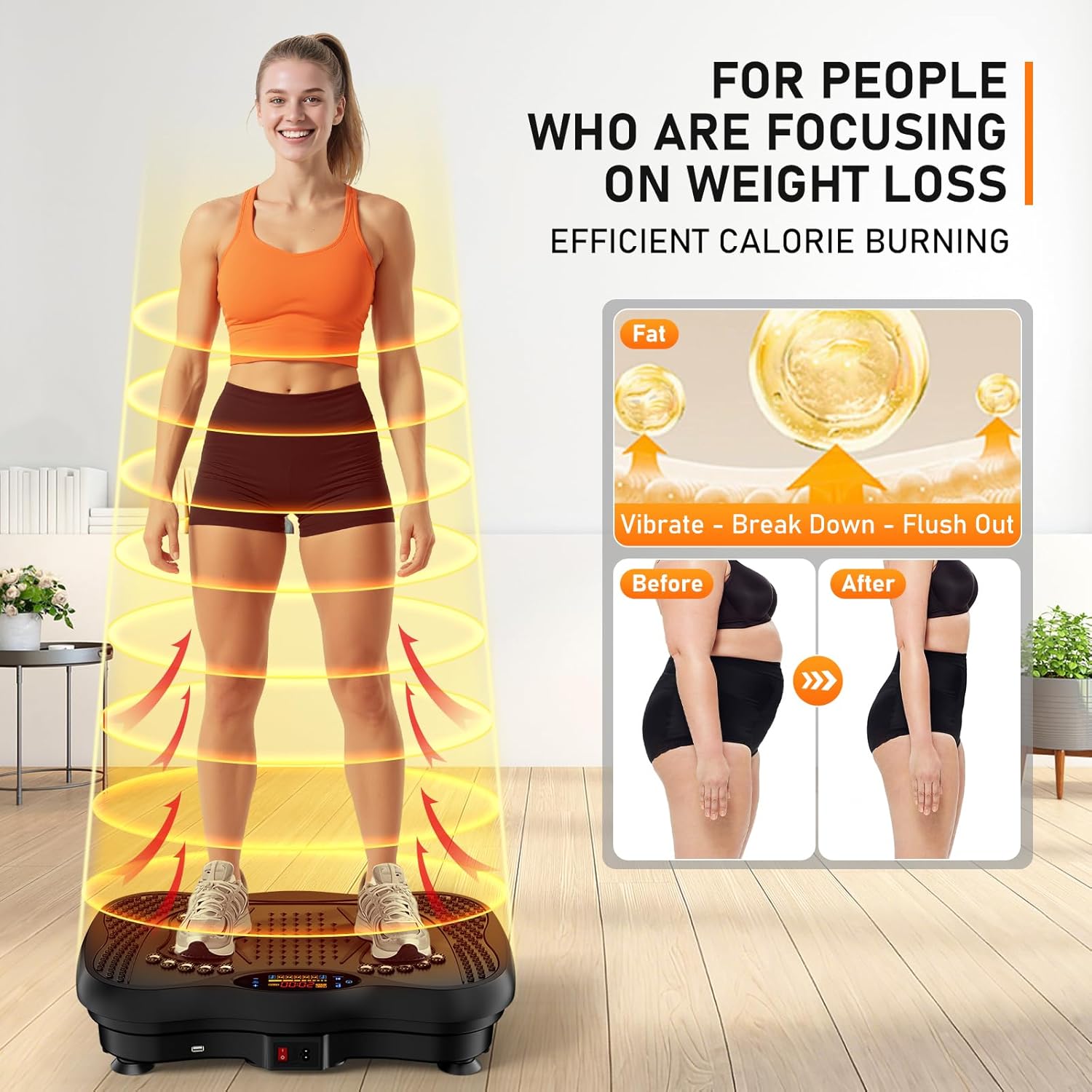 130-Level Vibration Plate Exercise Machine for Full-Body Workouts & Fat Burn 💪⚡