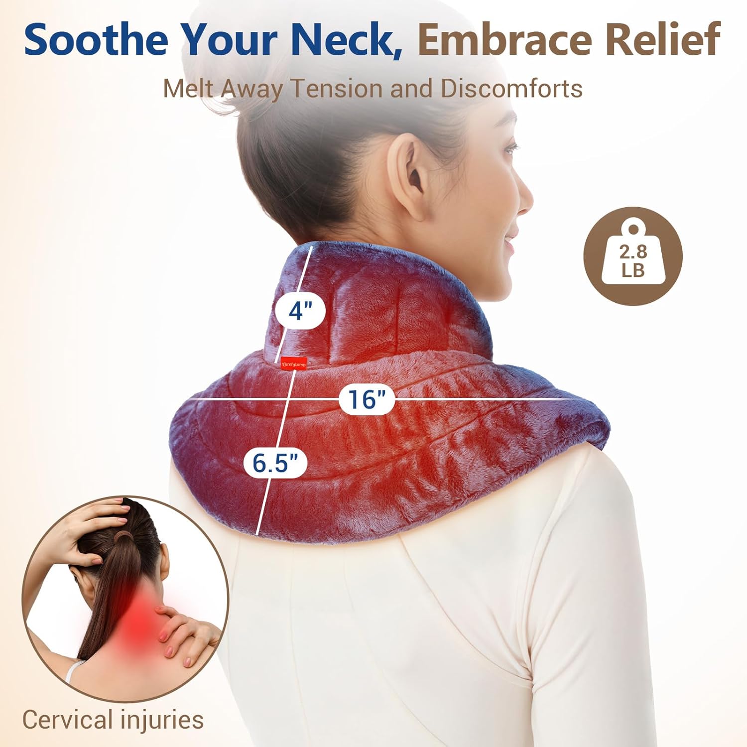 Comfytemp Microwavable Neck & Shoulder Heating Pad for Pain Relief 🔥💆‍♂️ - HSA/FSA Eligible 