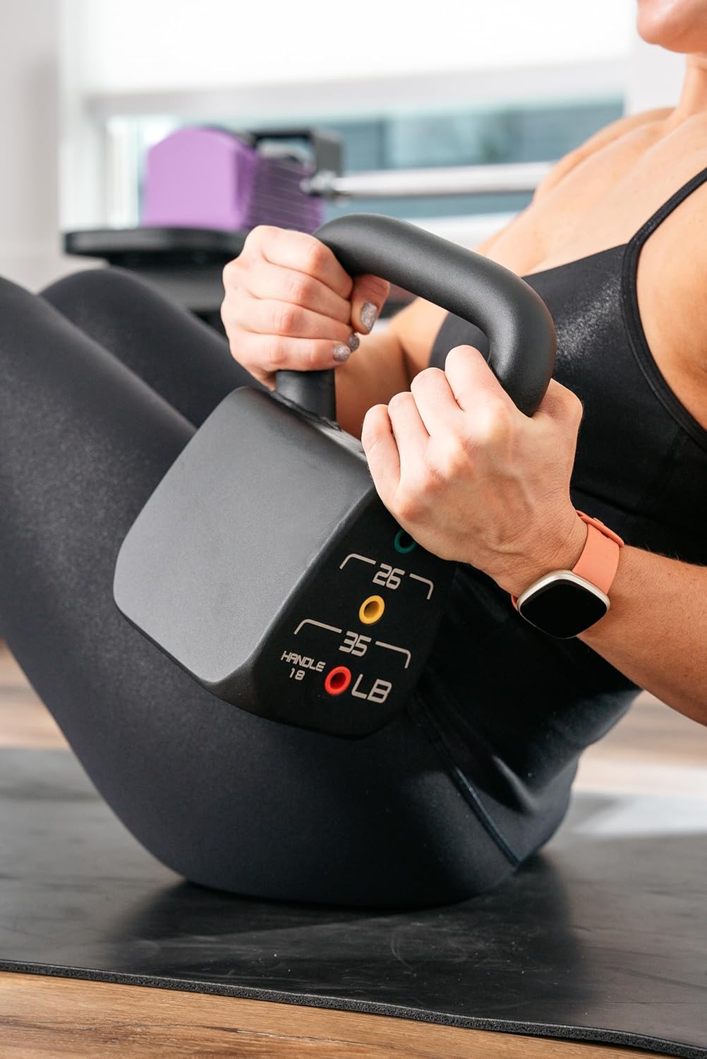 PowerBlock Adjustable Kettlebell 18–35 lb – Space-Saving Home Gym Strength Trainer 💪