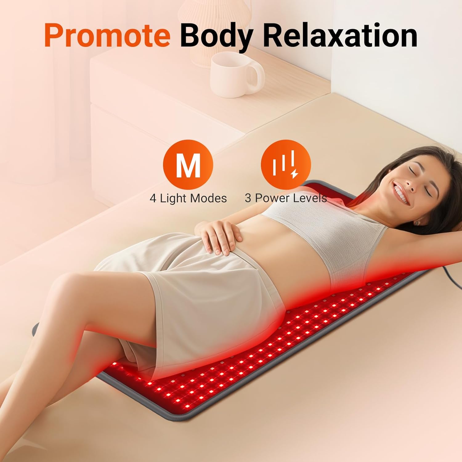 Comfytemp Red Light Therapy Mat – 480 LED Infrared Pad for Muscle Recovery & Pain Relief - HSA/FSA Eligible 