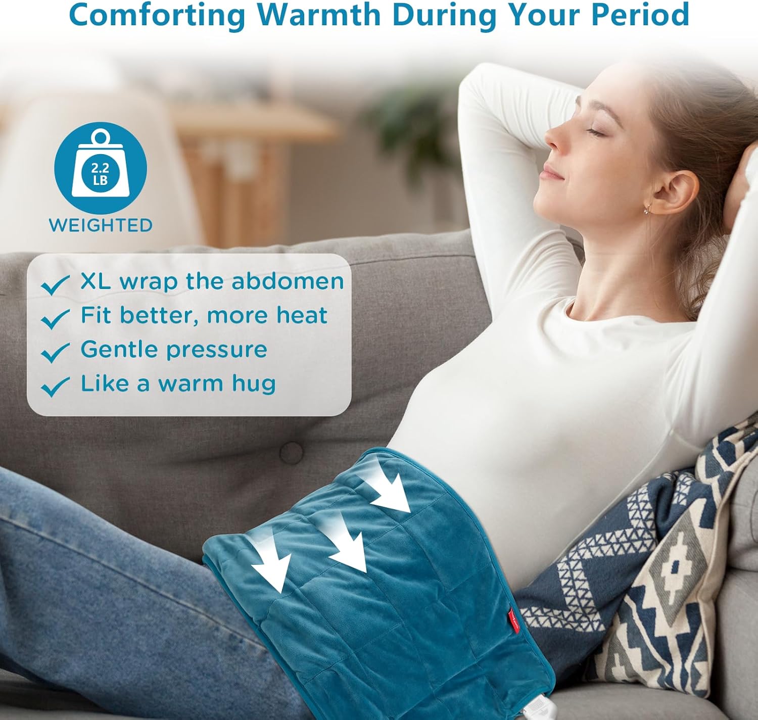 Comfytemp Weighted Heating Pad for Pain Relief 🔥💆‍♀️ - HSA/FSA Eligible 