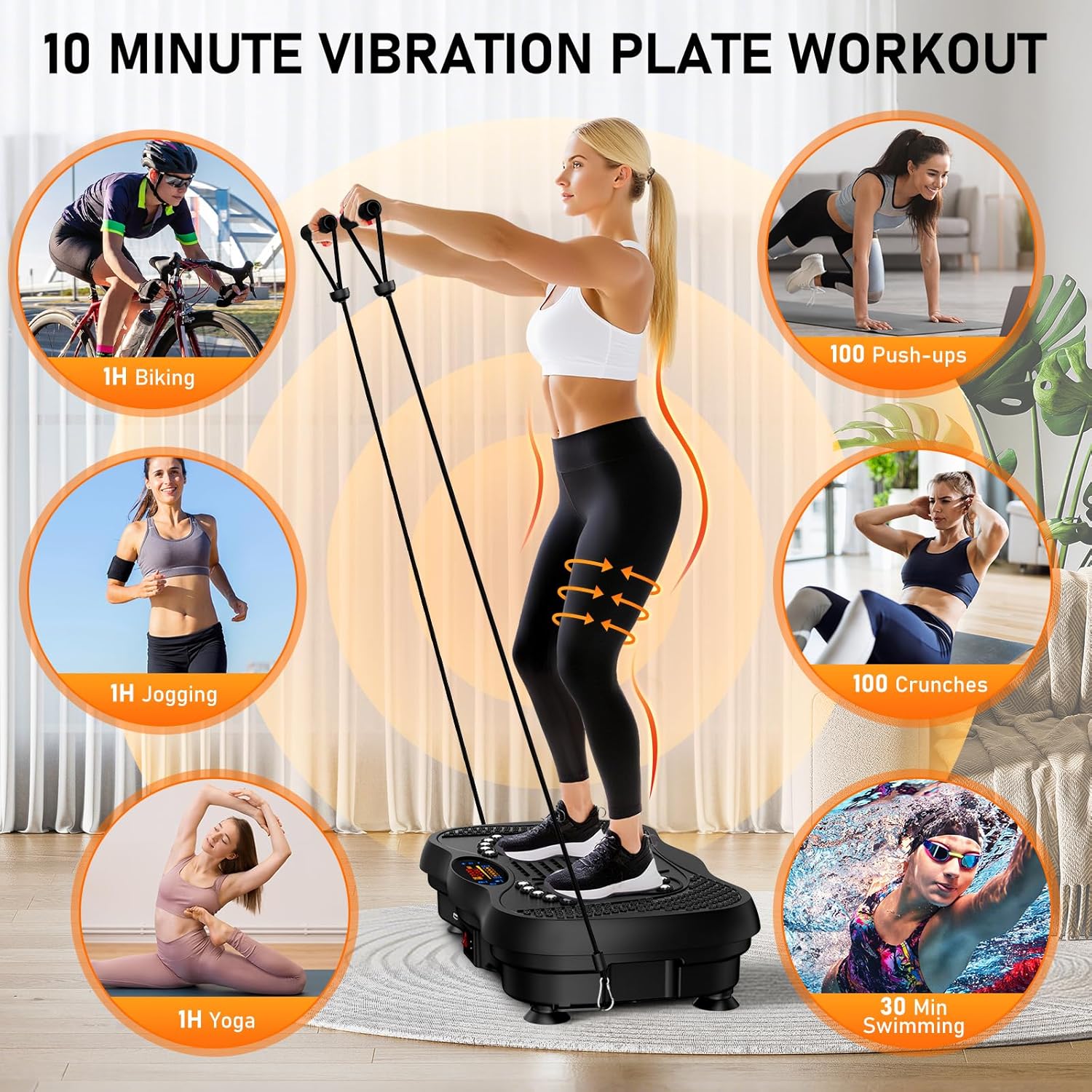 130-Level Vibration Plate Exercise Machine for Full-Body Workouts & Fat Burn 💪⚡