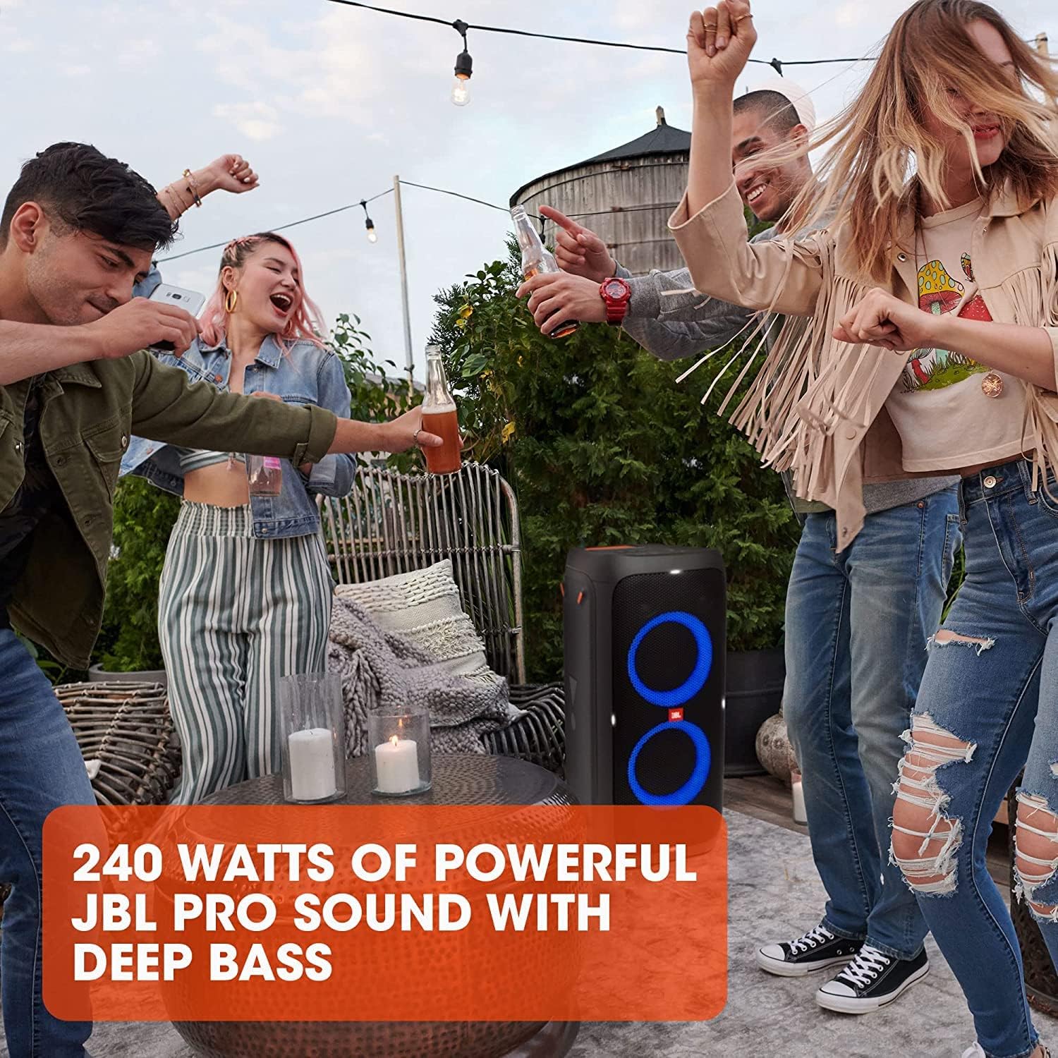 JBL PartyBox 310 Portable Bluetooth Speaker 🔊 240W Bass, Party Lights & 18-Hr Battery