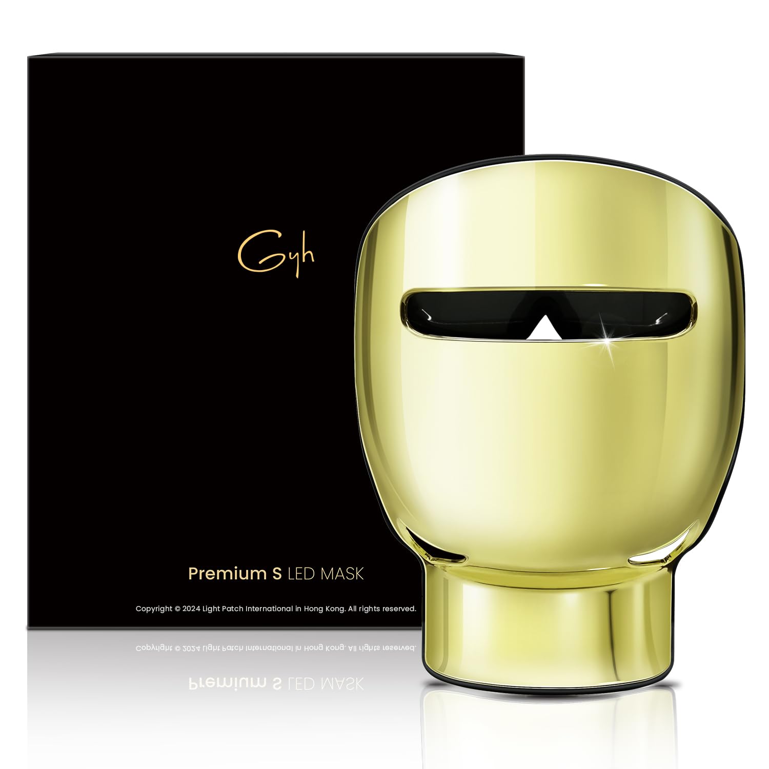 GYH 8-Color LED Light Therapy Face & Neck Mask with Handheld Light Wand - HSA/FSA Eligible