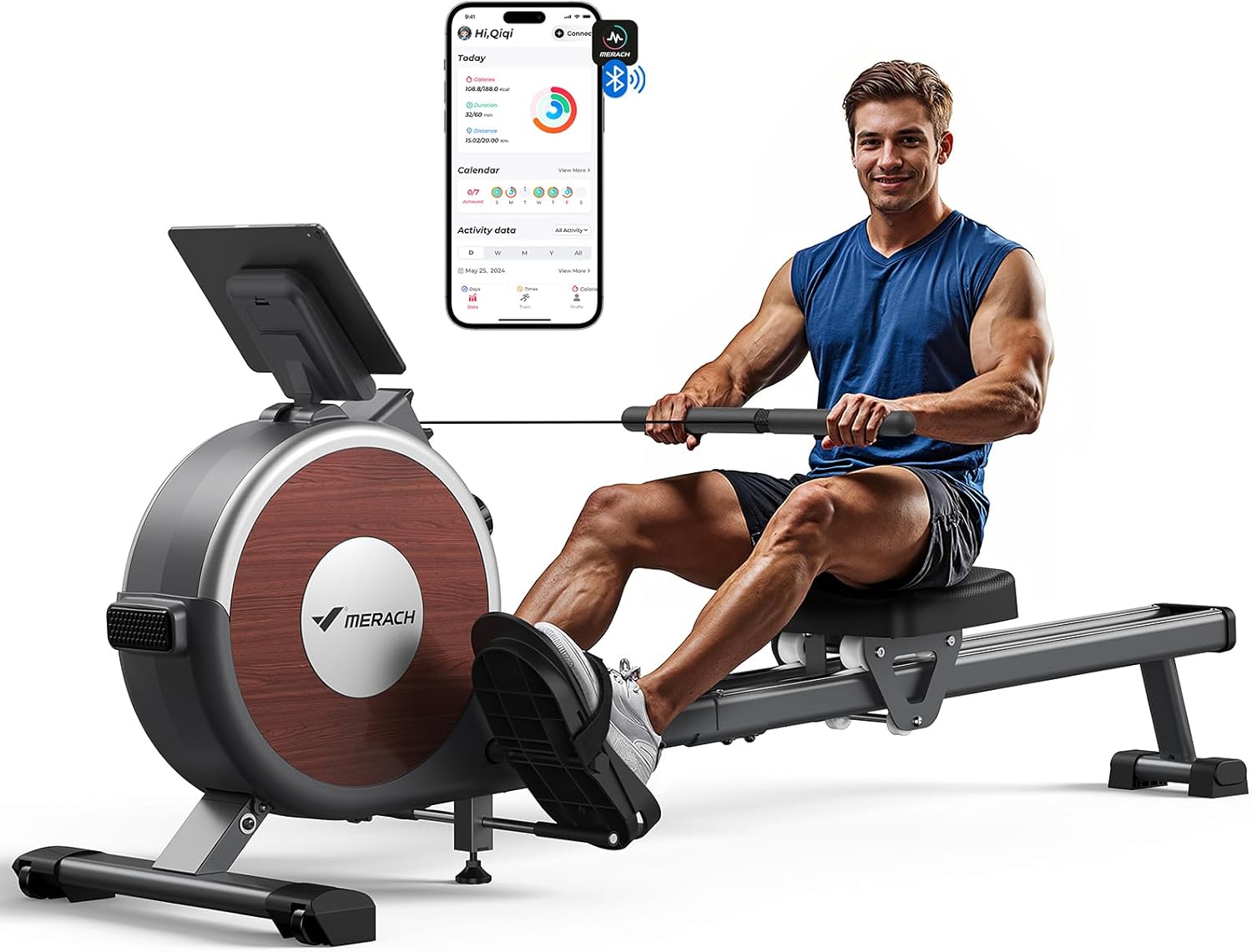 MERACH Rowing Machines for Home, Magnetic Rowing Machine with 16 Levels