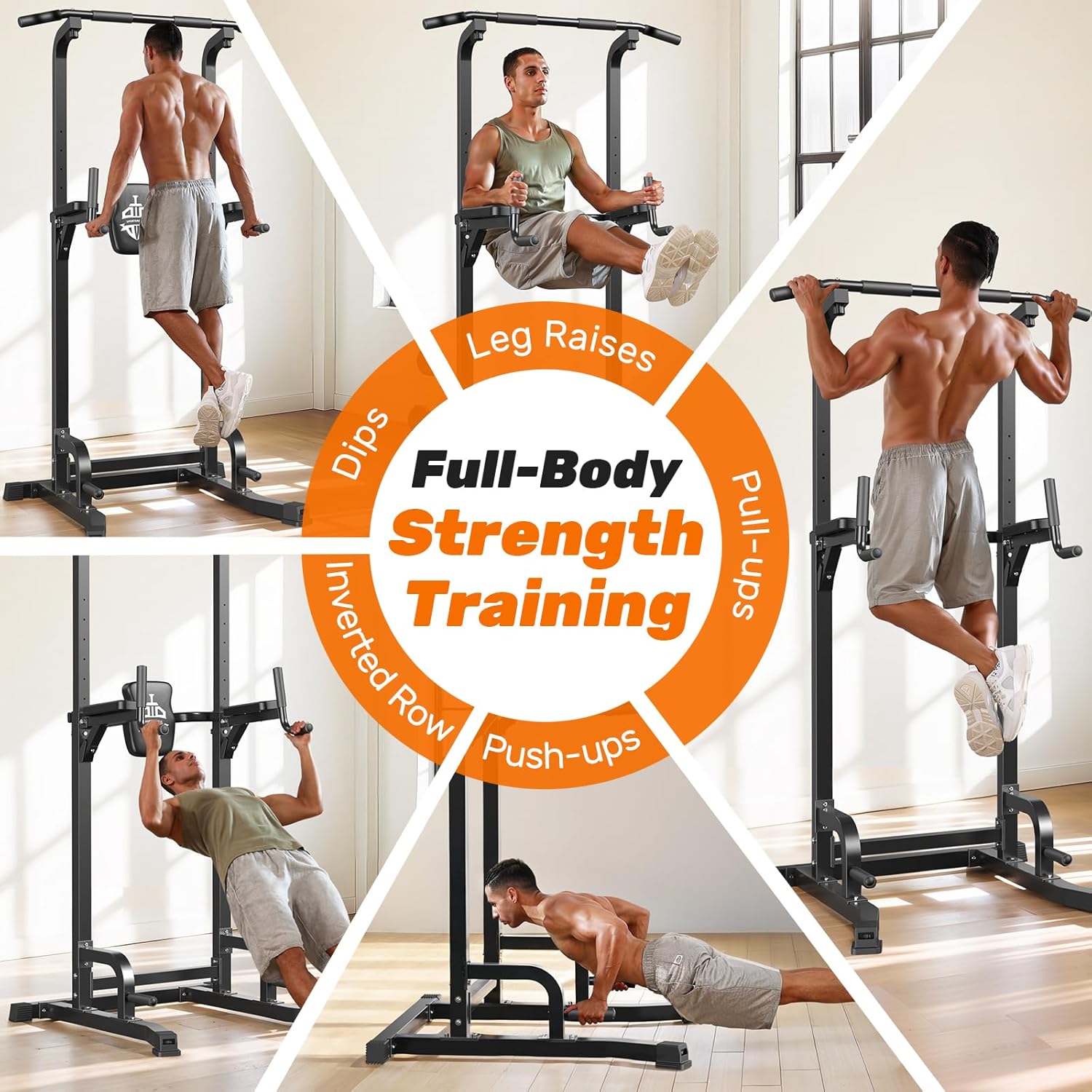 10-in-1 Power Tower Pull Up & Dip Station for Home Gym | Full-Body Strength Trainer 💪