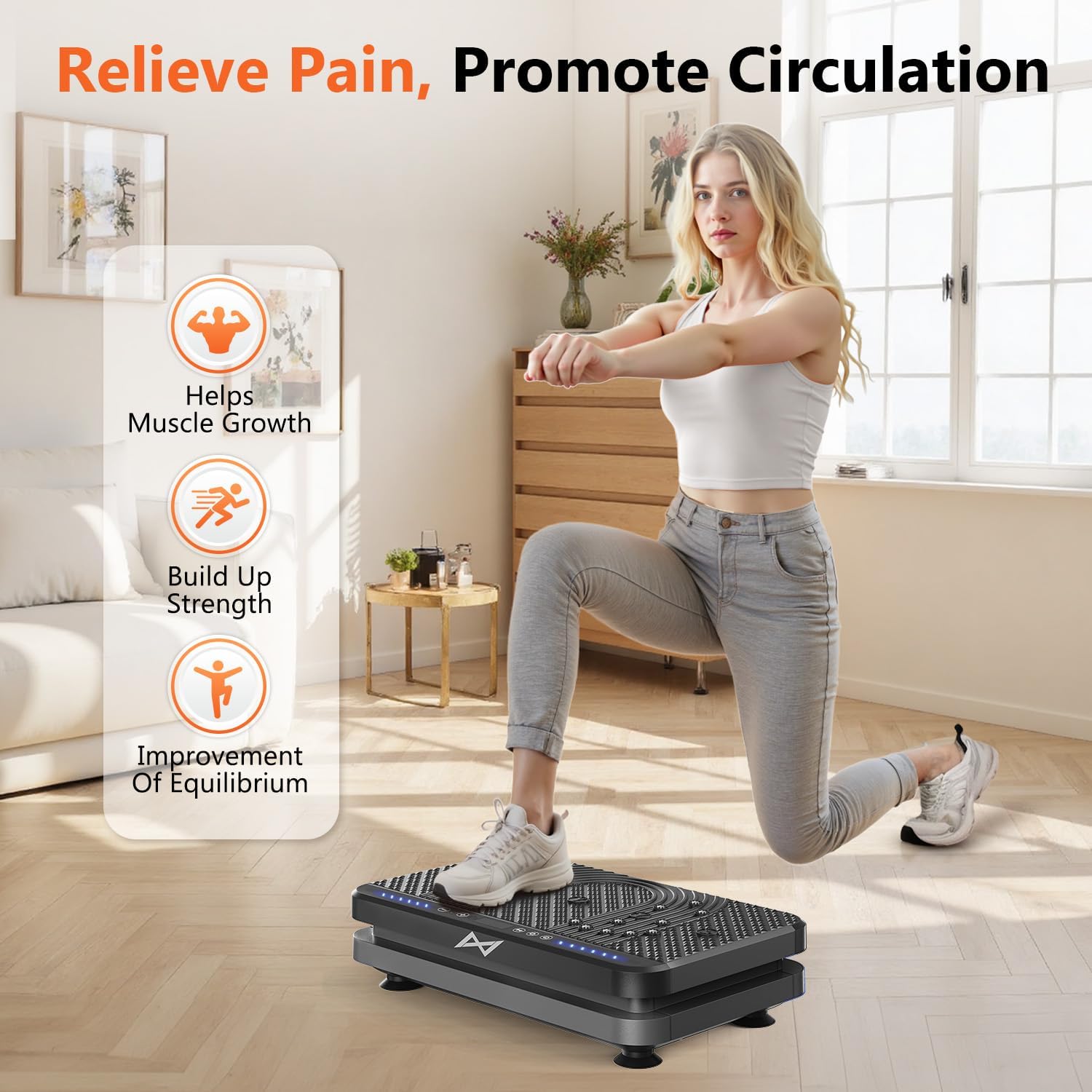Vibration Plate Exercise Machine for Lymphatic Drainage & Full Body Workouts 💪