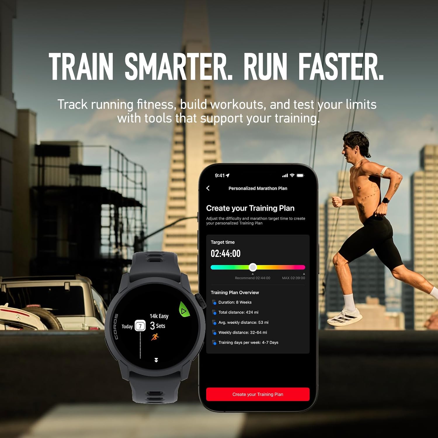  COROS PACE 4 Ultralight Sport Watch 🏃‍♂️ GPS Running & Training Watch with AMOLED Screen, Long Batt