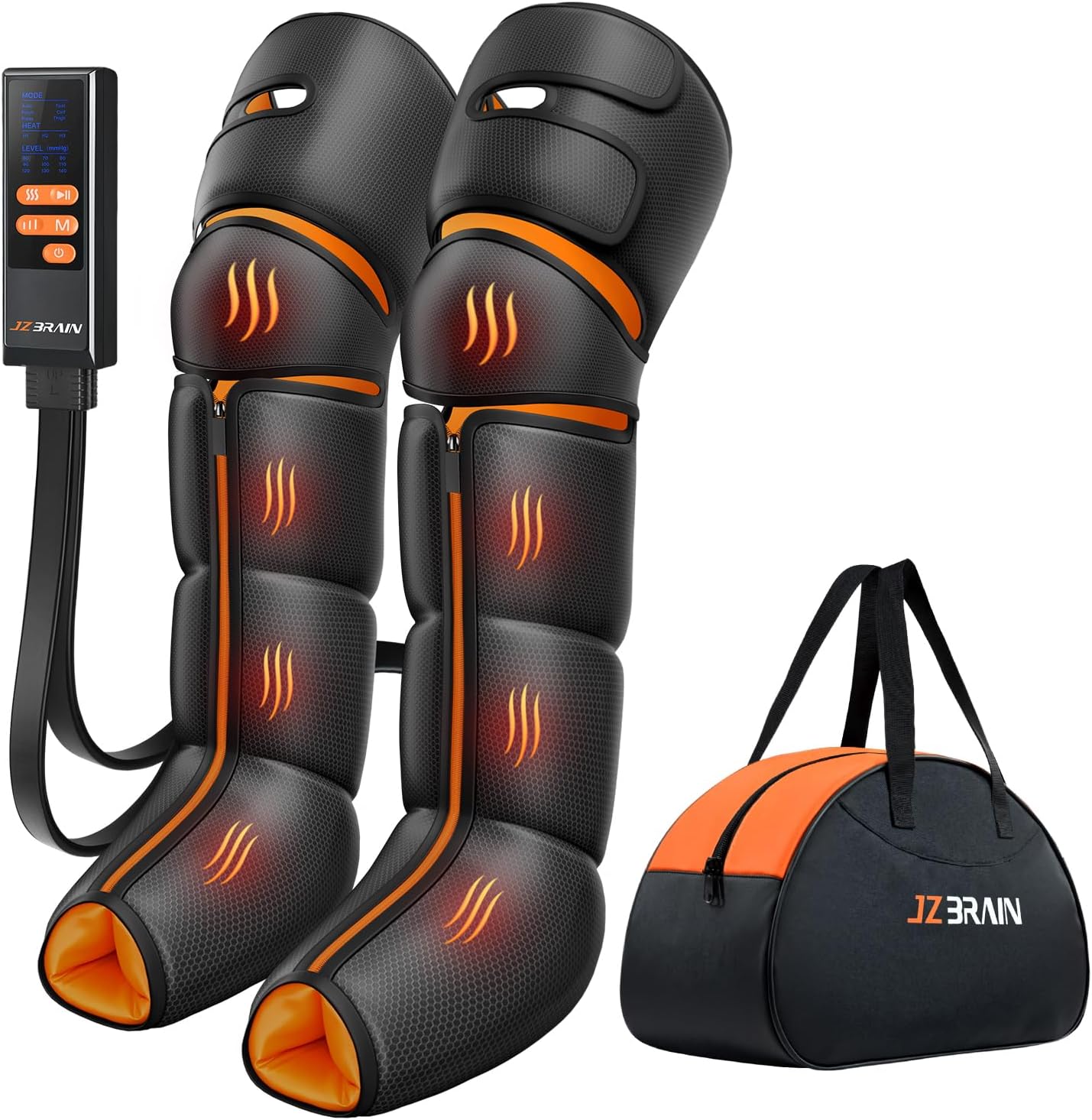 JZBRAIN Leg Massager with Heat and Compression - HSA/FSA Eligible