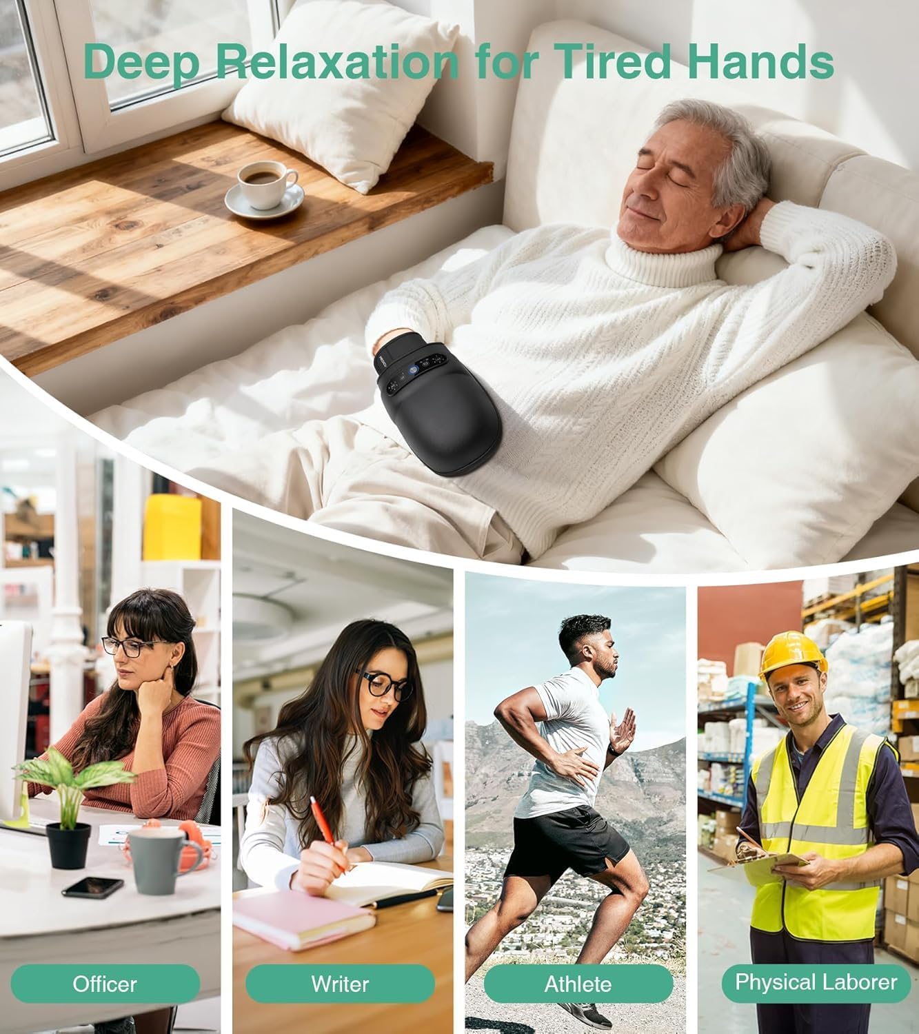 Medcursor 2026 Hand Massager 🔥 Heat + Compression Relief - HSA/FSA Eligible