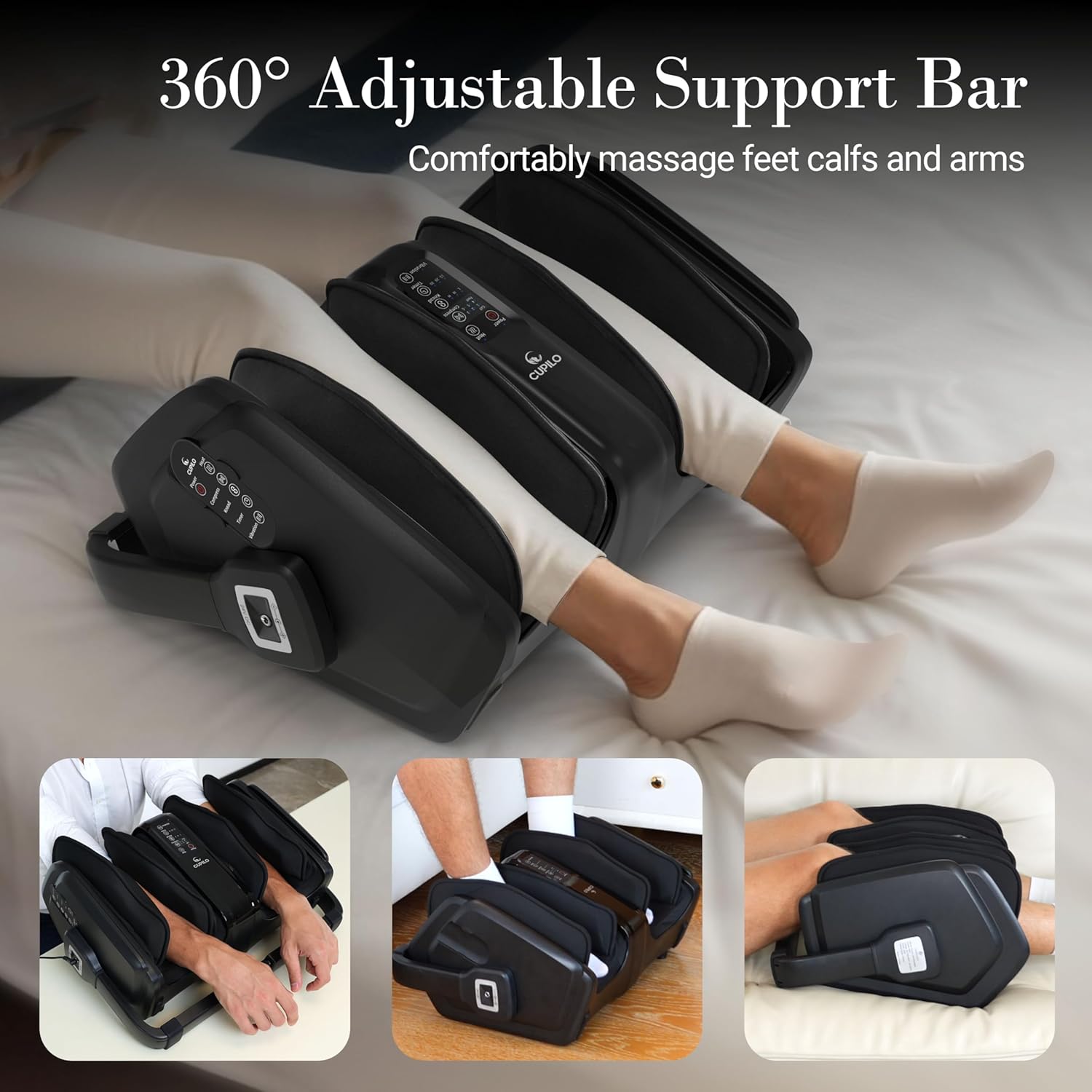 CuPiLo Shiatsu Foot Calf Massager with Heat and Remote - HSA/FSA Eligible