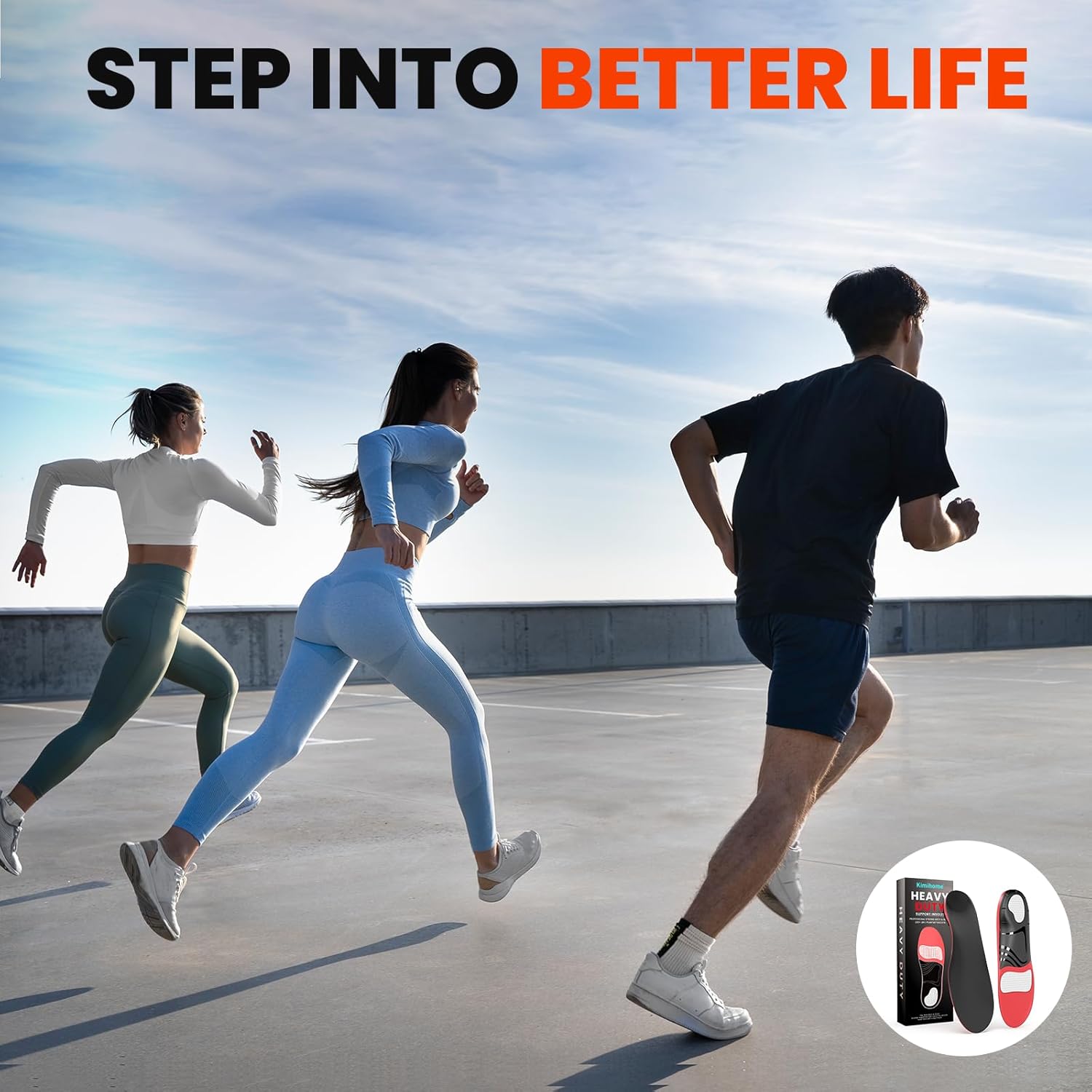 Kimihome Plantar Fasciitis Insoles – High Arch Support Orthotic Shoe Inserts 👟HSA/FSA Eligible 