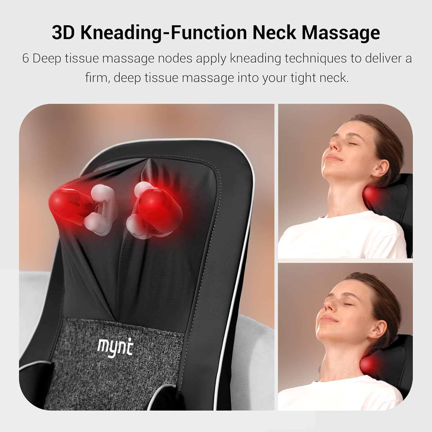 Mynt Shiatsu Neck and Back Massager for Chair - HSA/FSA Eligible 