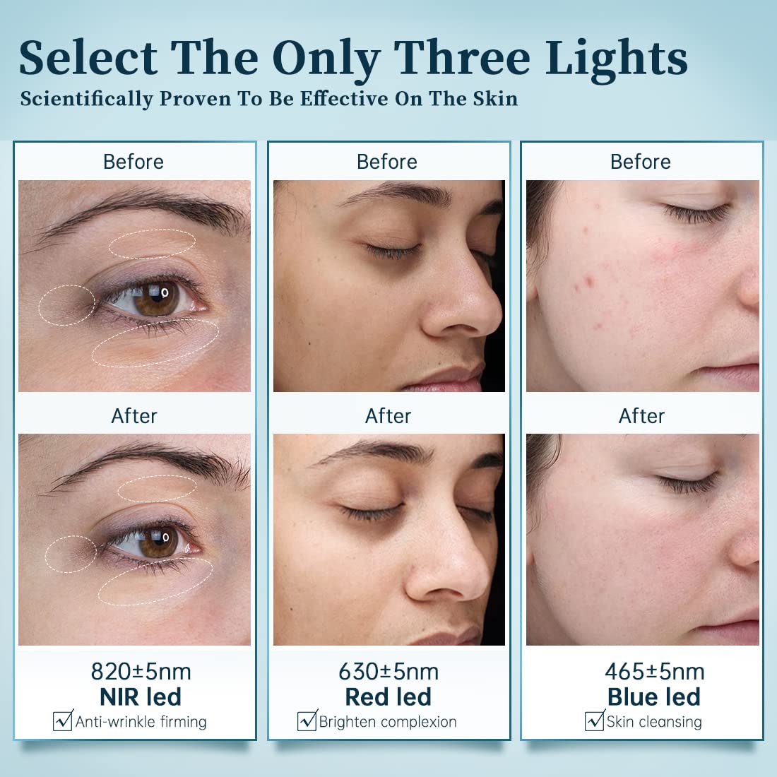 GYH 8-Color LED Face Mask Light Therapy for Anti-aging & Skin Care - HSA/FSA Eligible