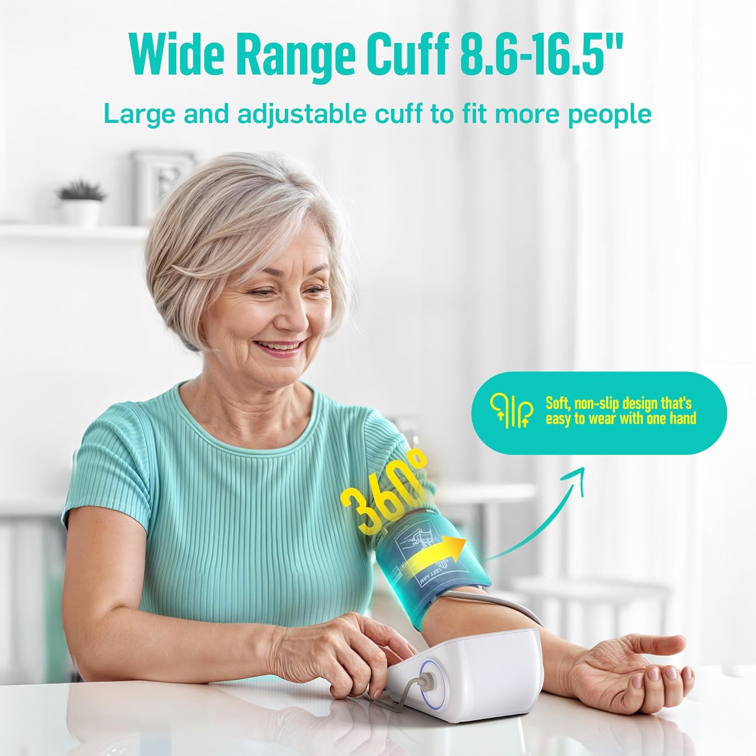 RunStar Upper Arm Blood Pressure Monitor with Wide Range Cuff (8.6'' -16.5'') - HSA/FSA Eligible