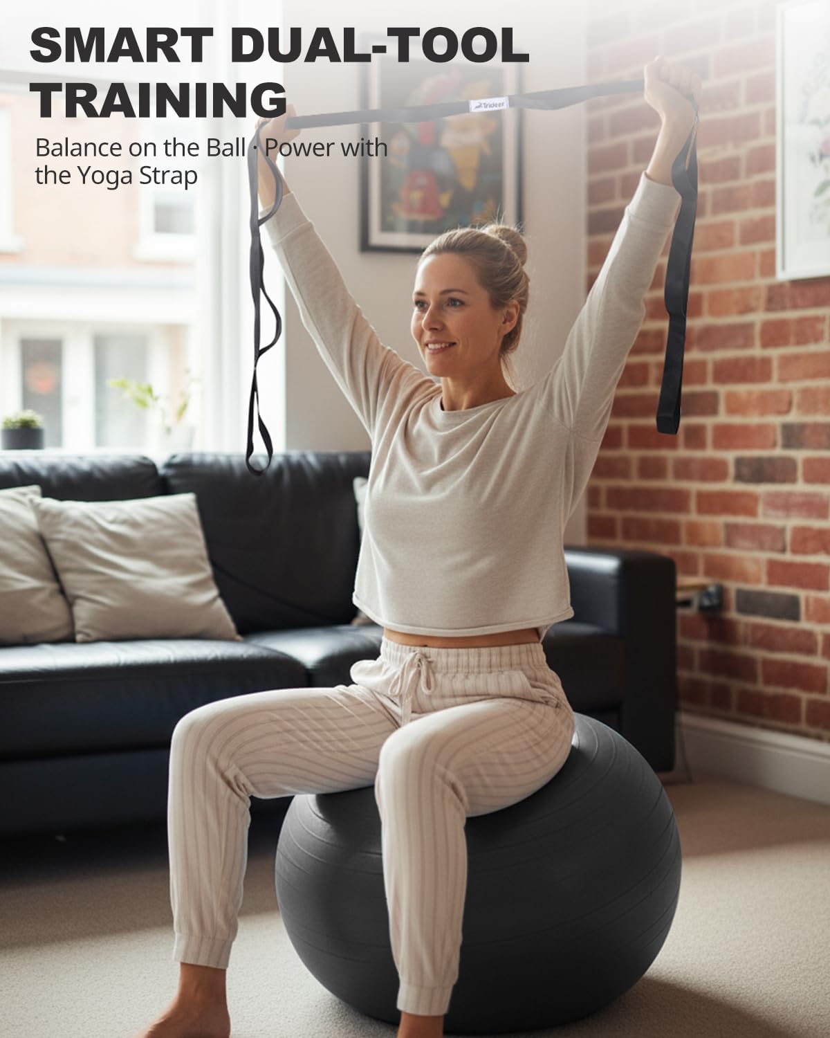 Anti-Burst Exercise Yoga Ball for Core Workouts, Balance & Home Gym Stability 🧘‍♂️💪